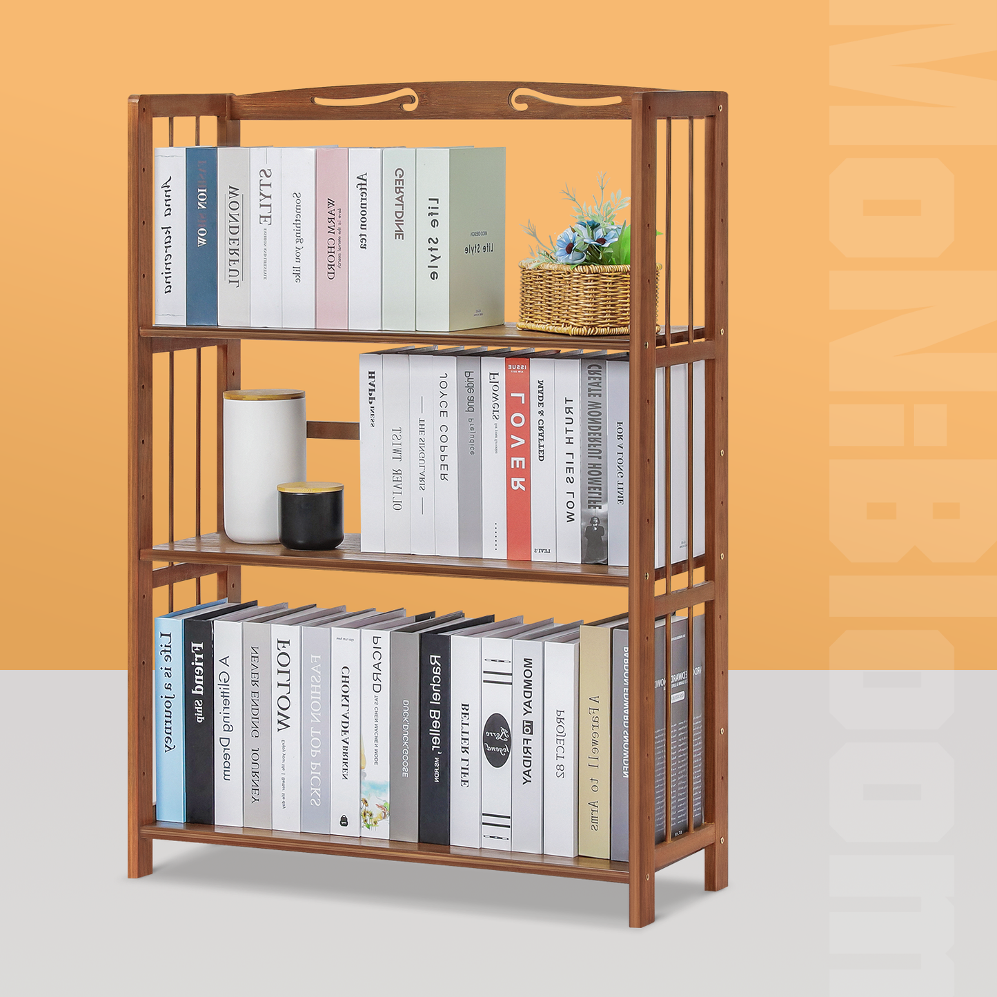 Adjustable Multi-Functional Shelving Organizer - 3 Tier - Brown