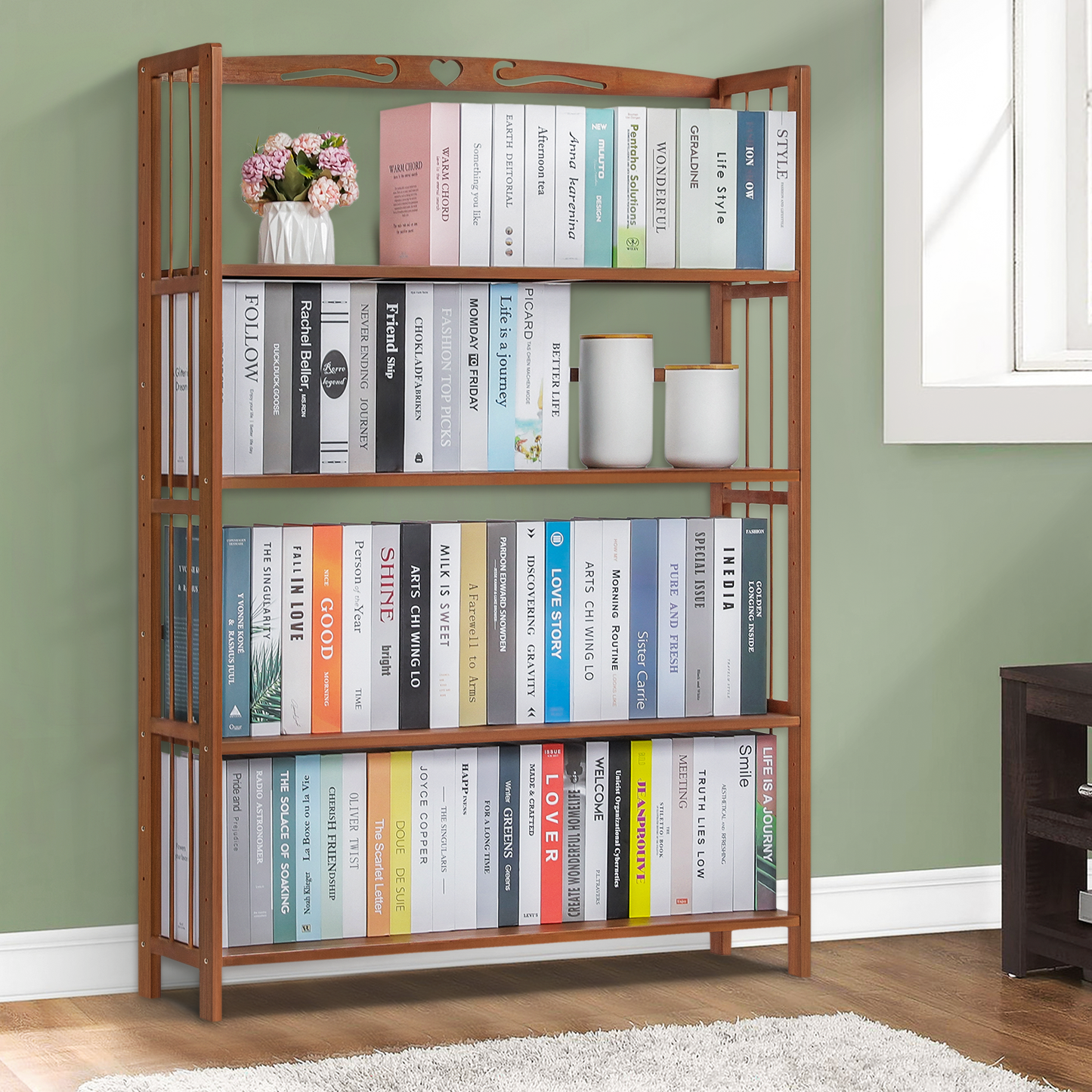 Adjustable Multi-Functional Shelving Organizer - 4 Tier - Brown