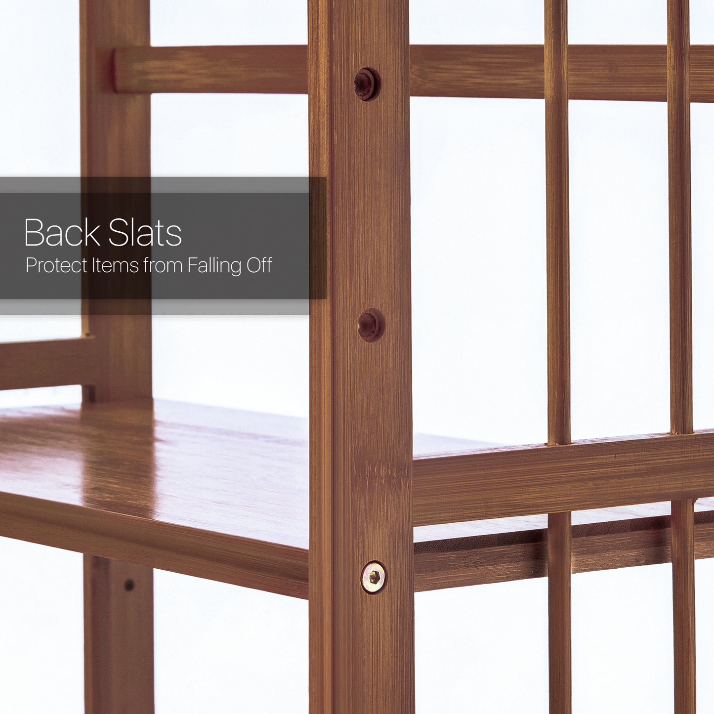 Adjustable Multi-Functional Shelving Organizer - 4 Tier - Brown