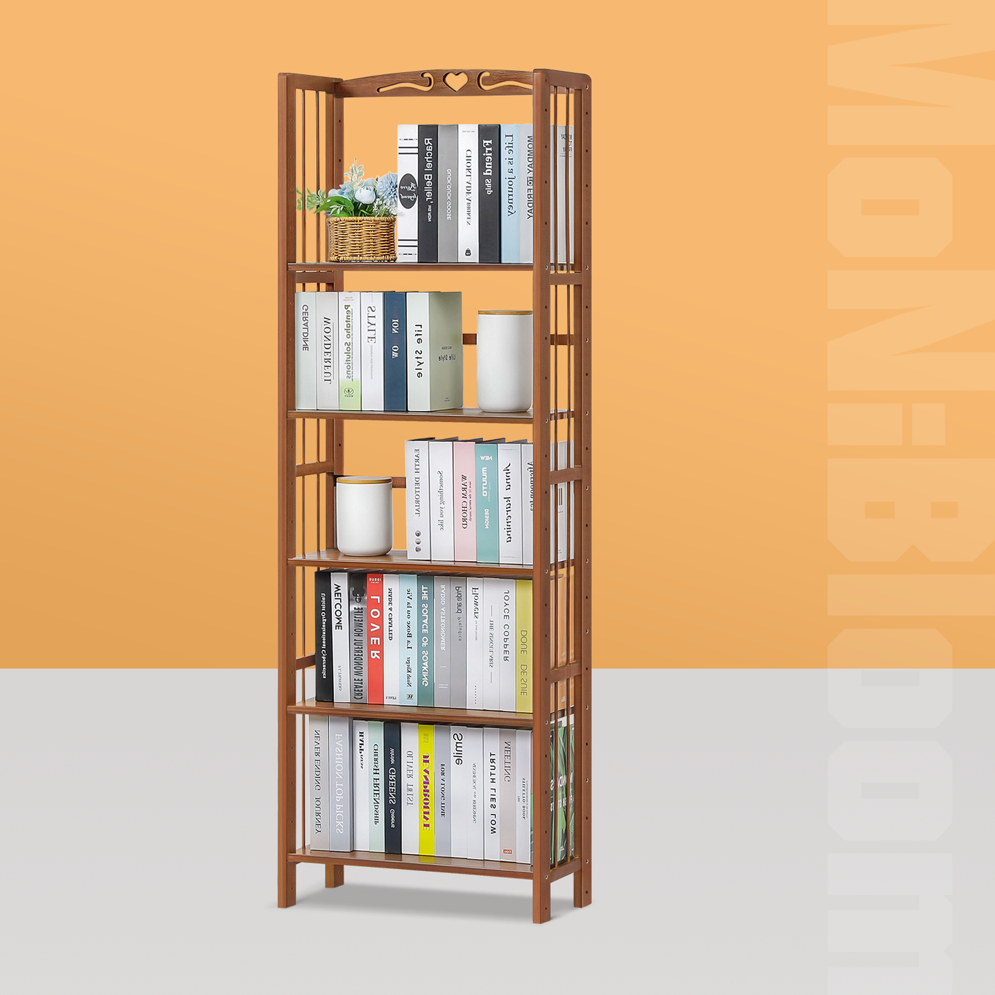 Adjustable Multi-Functional Shelving Organizer - 5 Tier - Brown