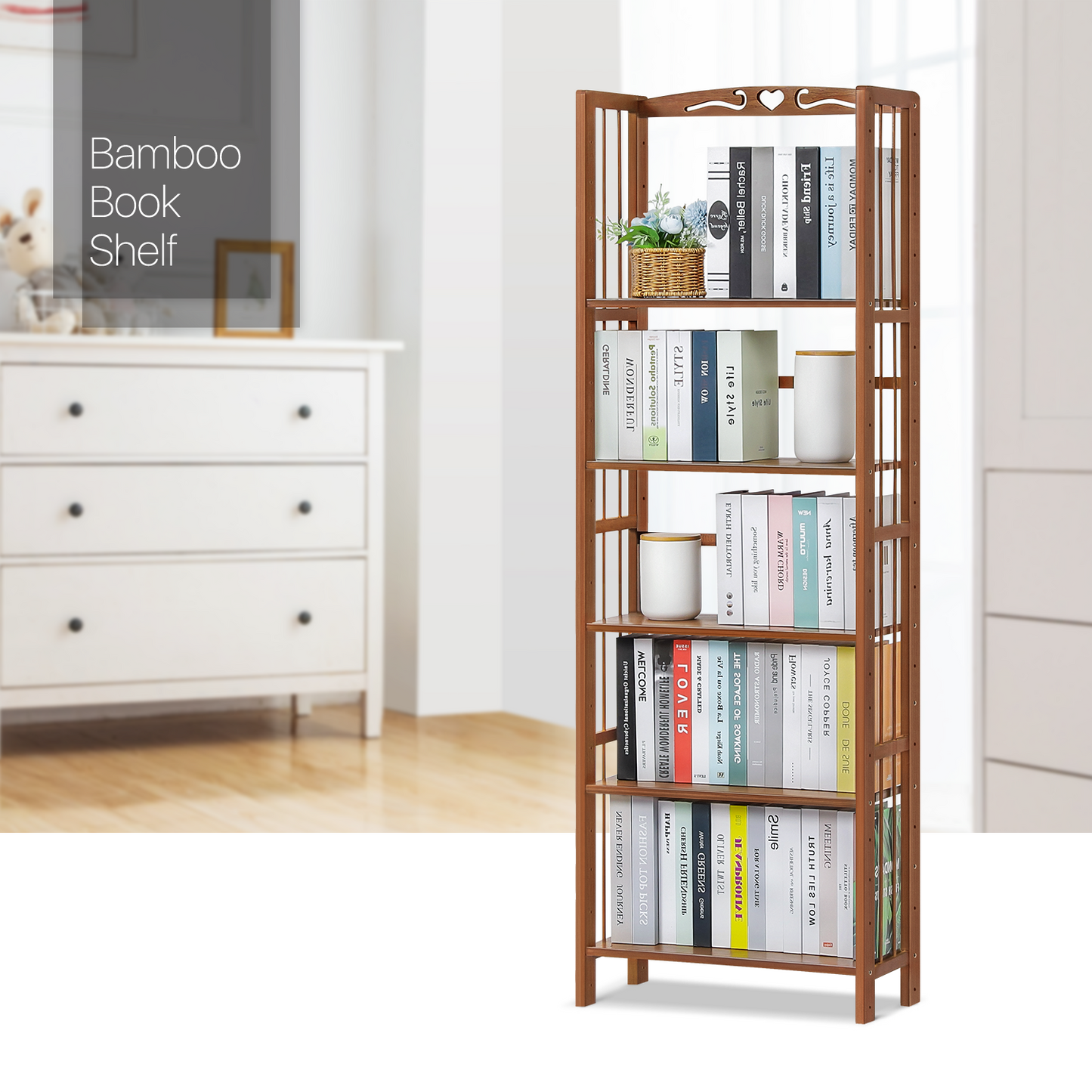 Adjustable Multi-Functional Shelving Organizer - 5 Tier - Brown