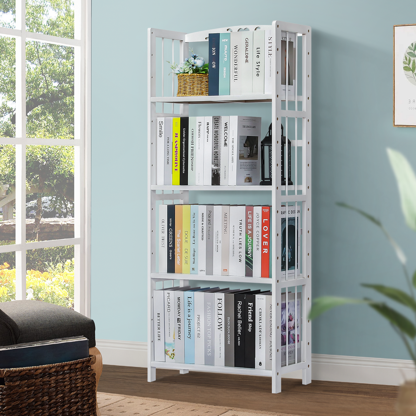 Adjustable Multi-Functional Shelving Organizer - 4 Tier - White