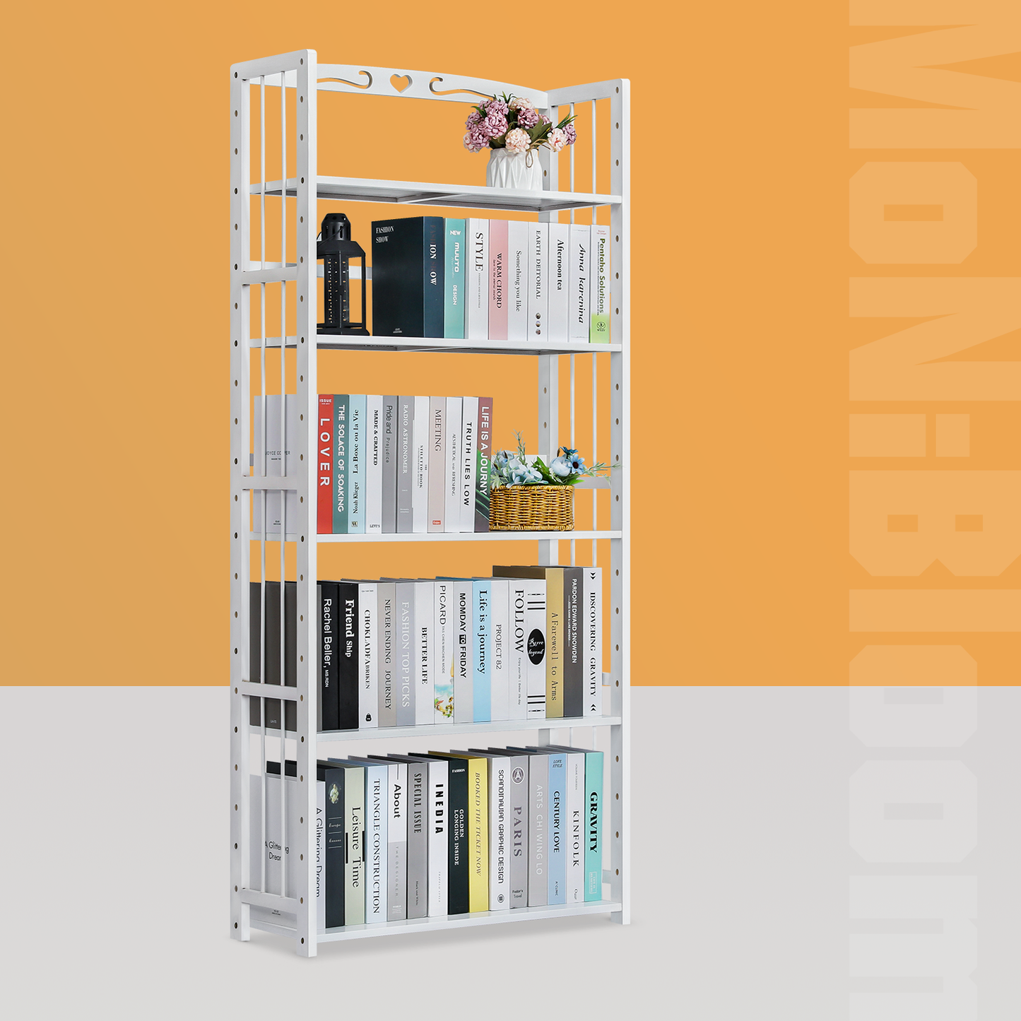 Adjustable Multi-Functional Shelving Organizer - 5 Tier - White