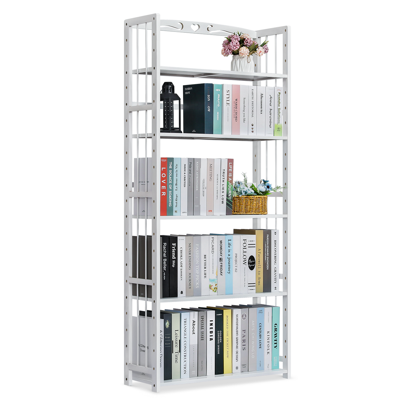 Adjustable Multi-Functional Shelving Organizer - 5 Tier - White