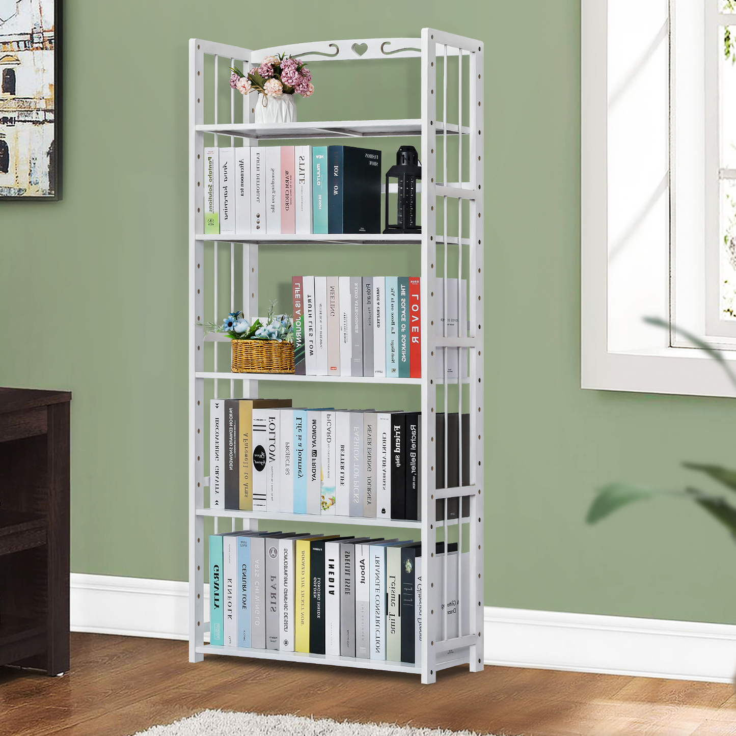 Adjustable Multi-Functional Shelving Organizer - 5 Tier - White