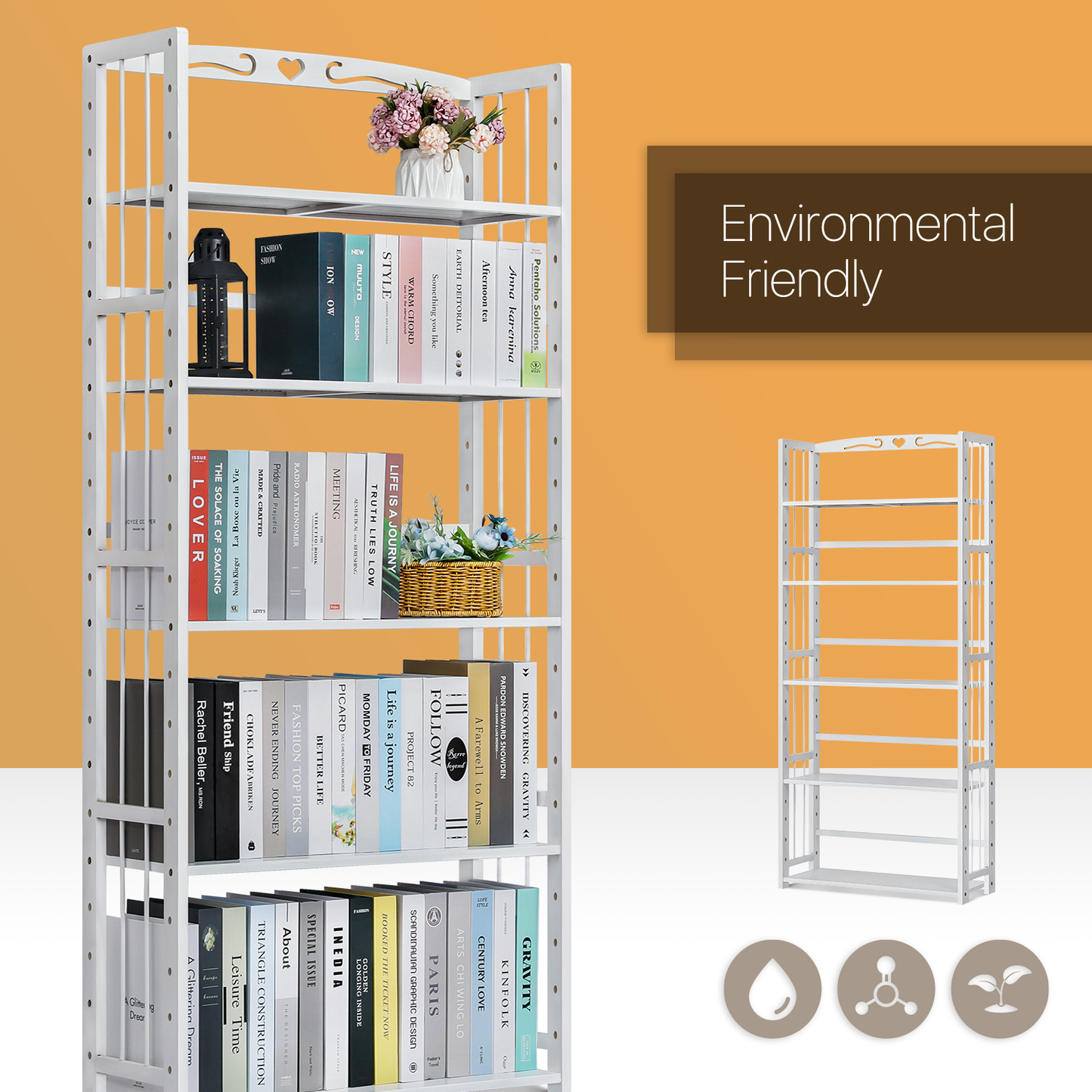 Adjustable Multi-Functional Shelving Organizer - 5 Tier - White