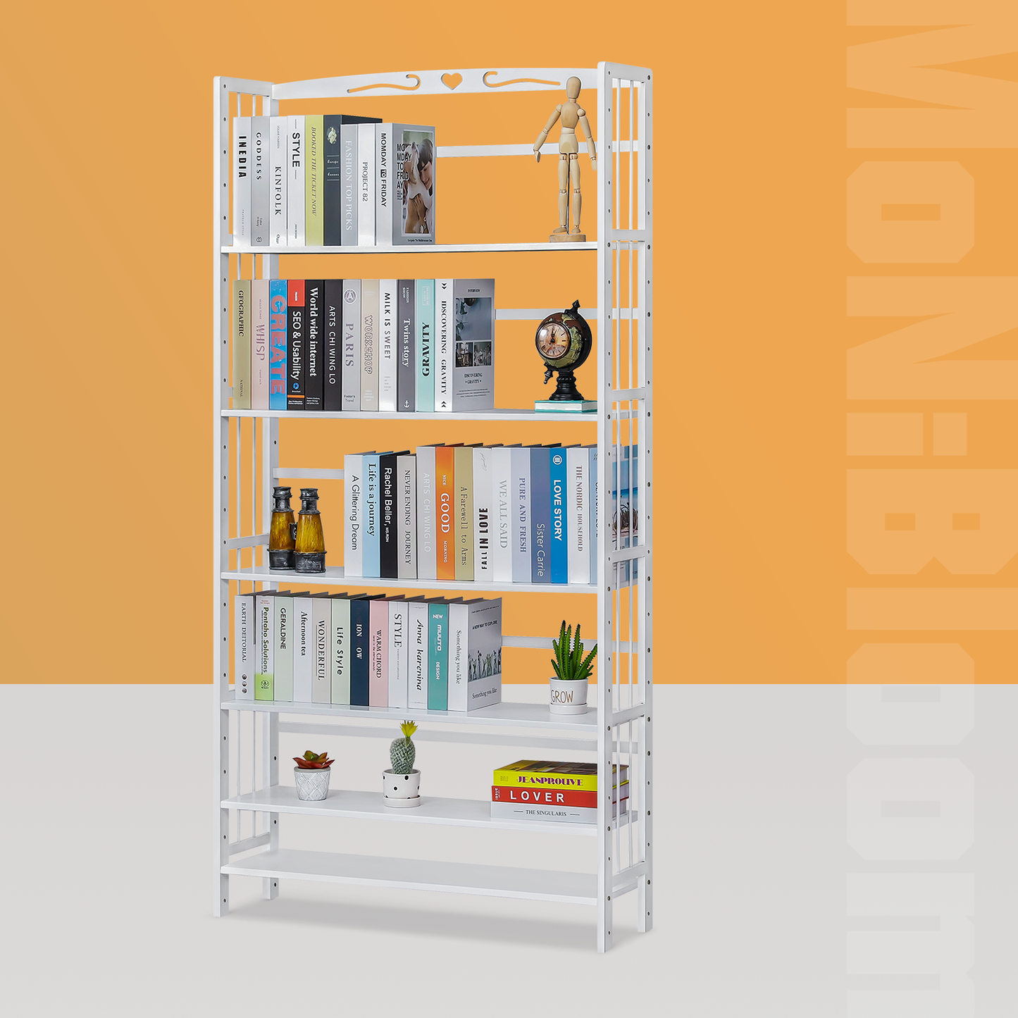 Adjustable Multi-Functional Shelving Organizer - 6 Tier - White