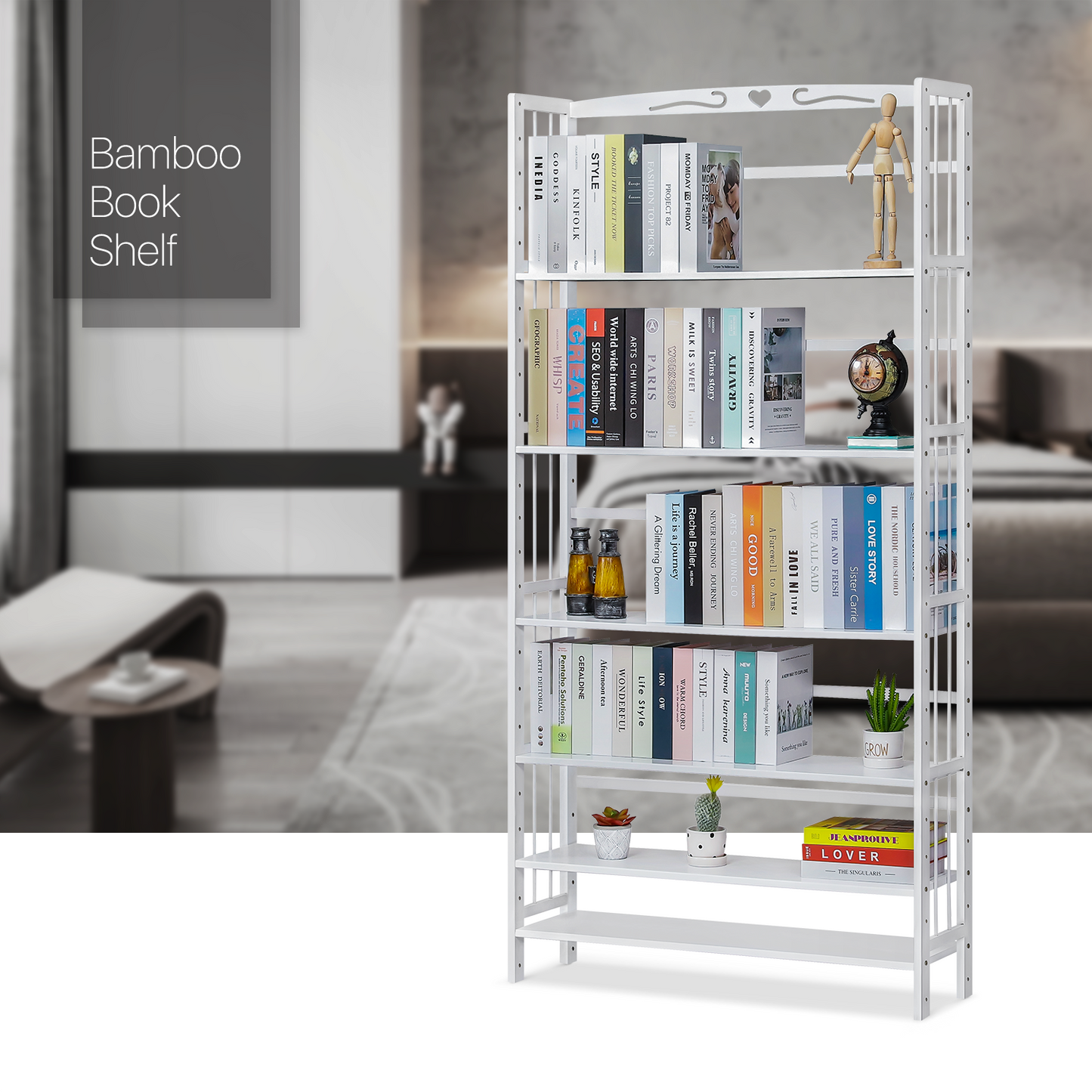 Adjustable Multi-Functional Shelving Organizer - 6 Tier - White