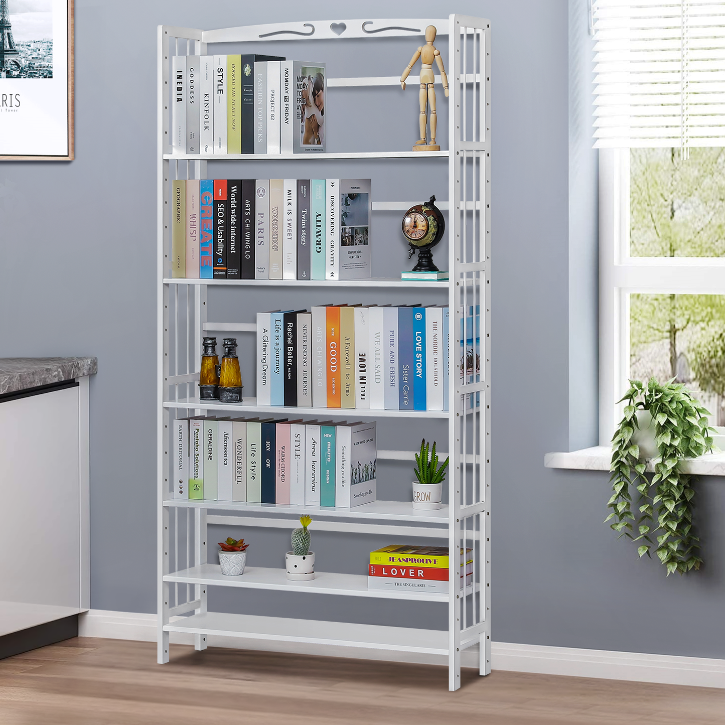 Adjustable Multi-Functional Shelving Organizer - 6 Tier - White