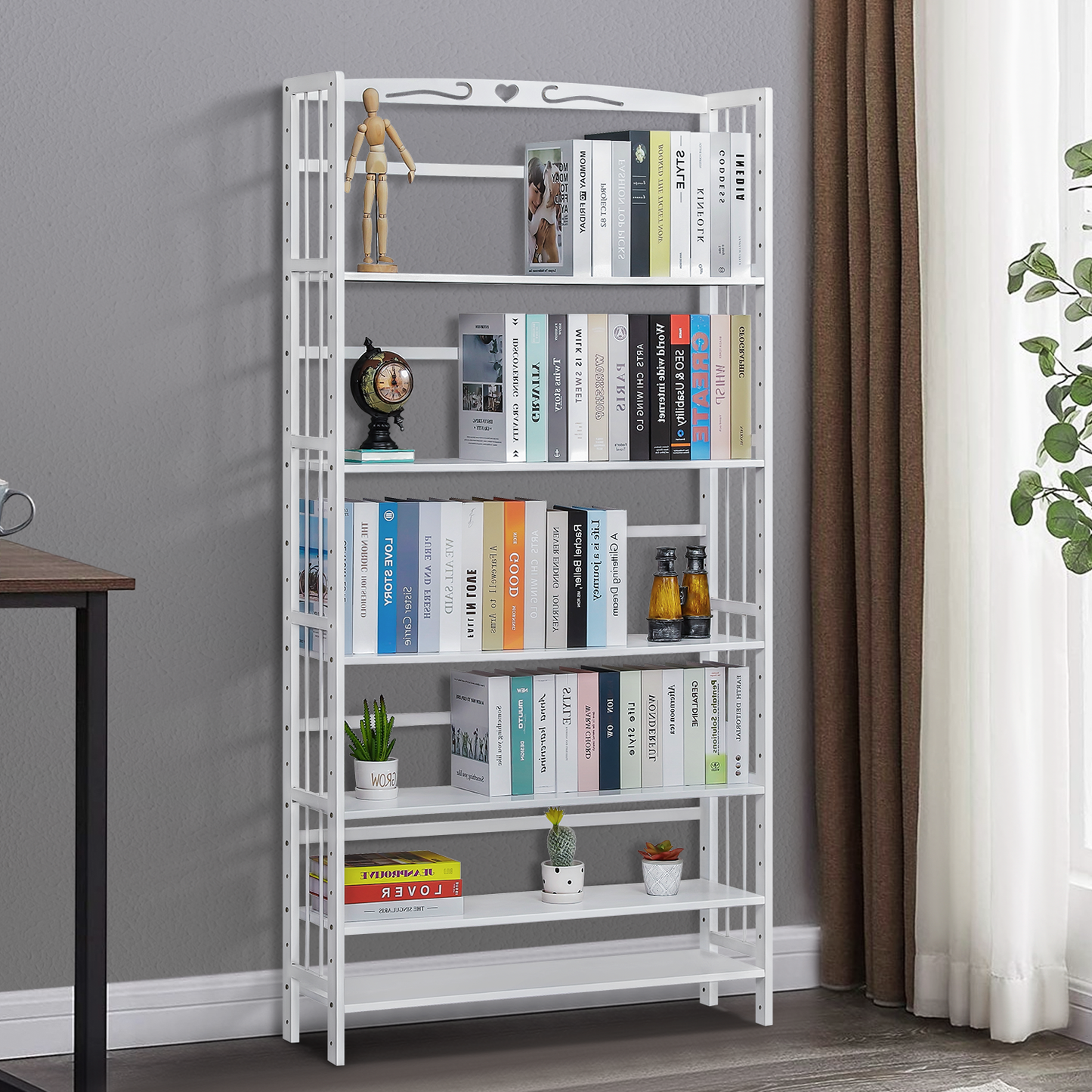 Adjustable Multi-Functional Shelving Organizer - 6 Tier - White