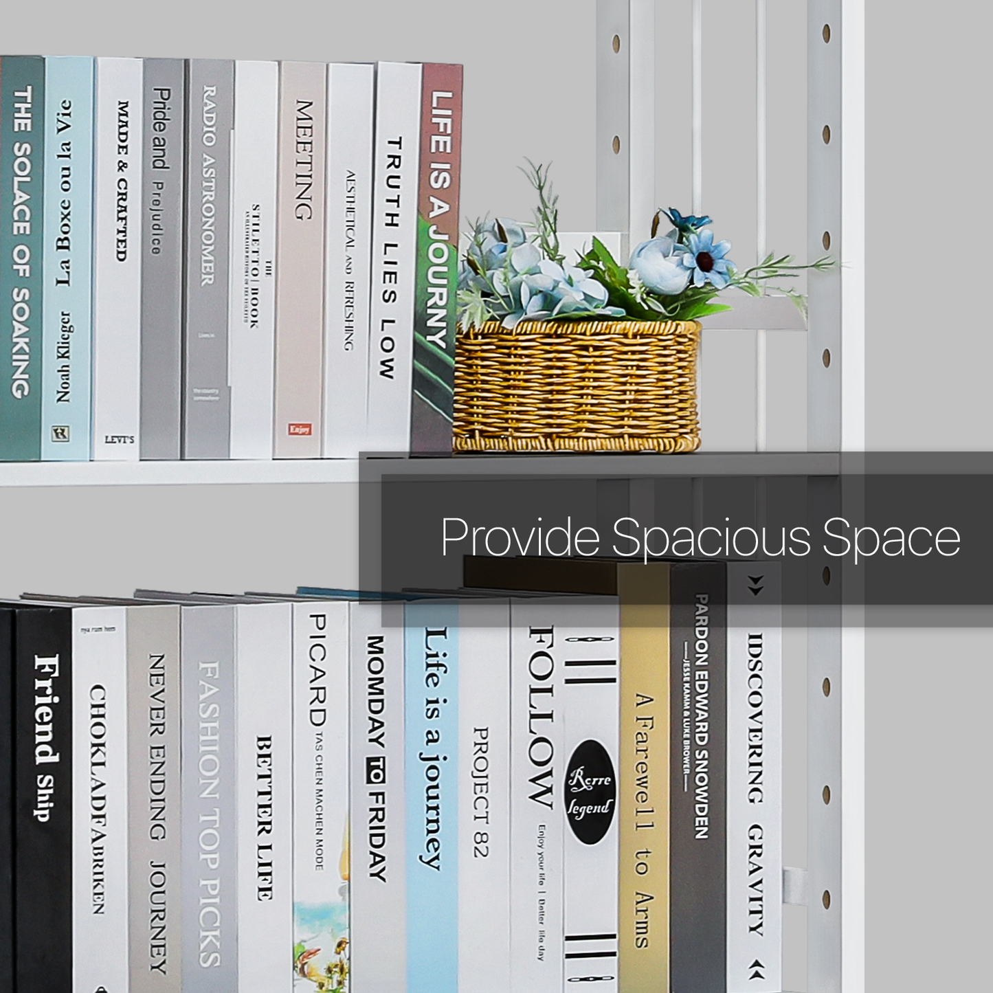 Adjustable Multi-Functional Shelving Organizer - 6 Tier - White
