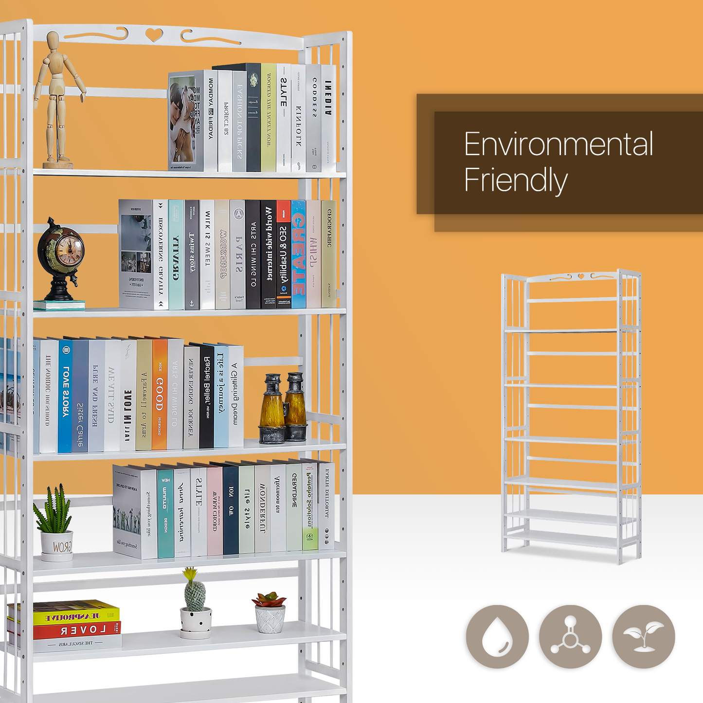 Adjustable Multi-Functional Shelving Organizer - 6 Tier - White