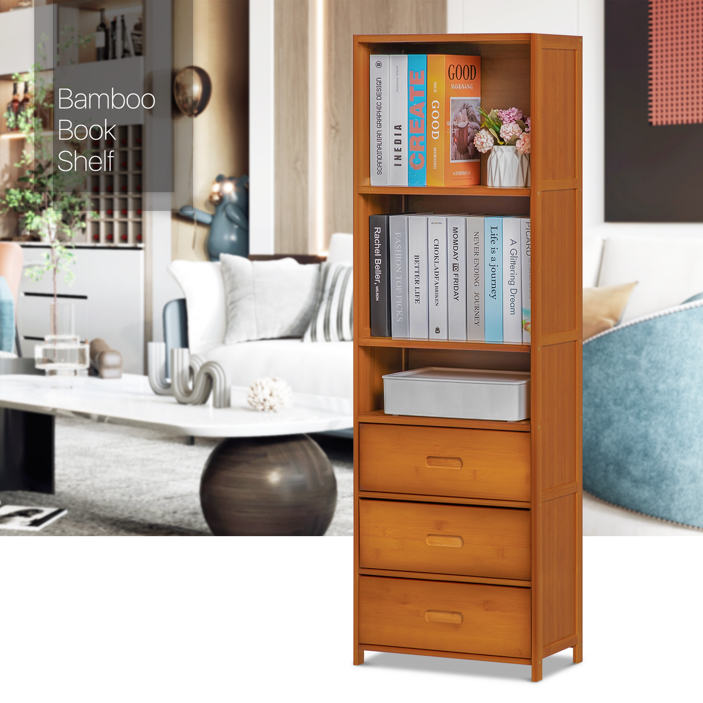 Oriental Vintage Multi-Functional Storage Cabinet - with Drawer