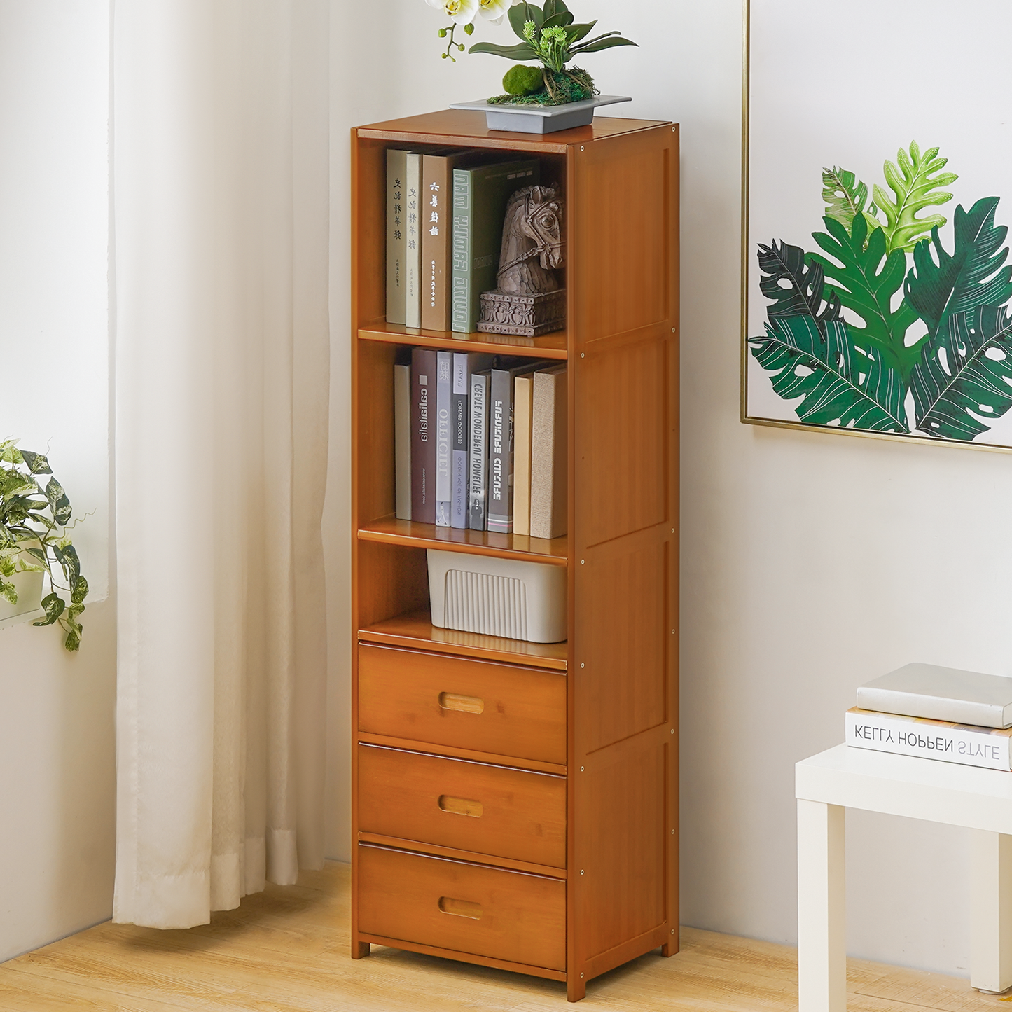 Oriental Vintage Multi-Functional Storage Cabinet - with Drawer