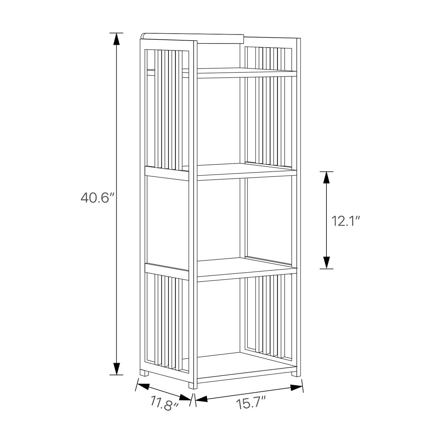 Multi-Functional Storage Cabinet - Vertical Fence Frame - with Storage Box
