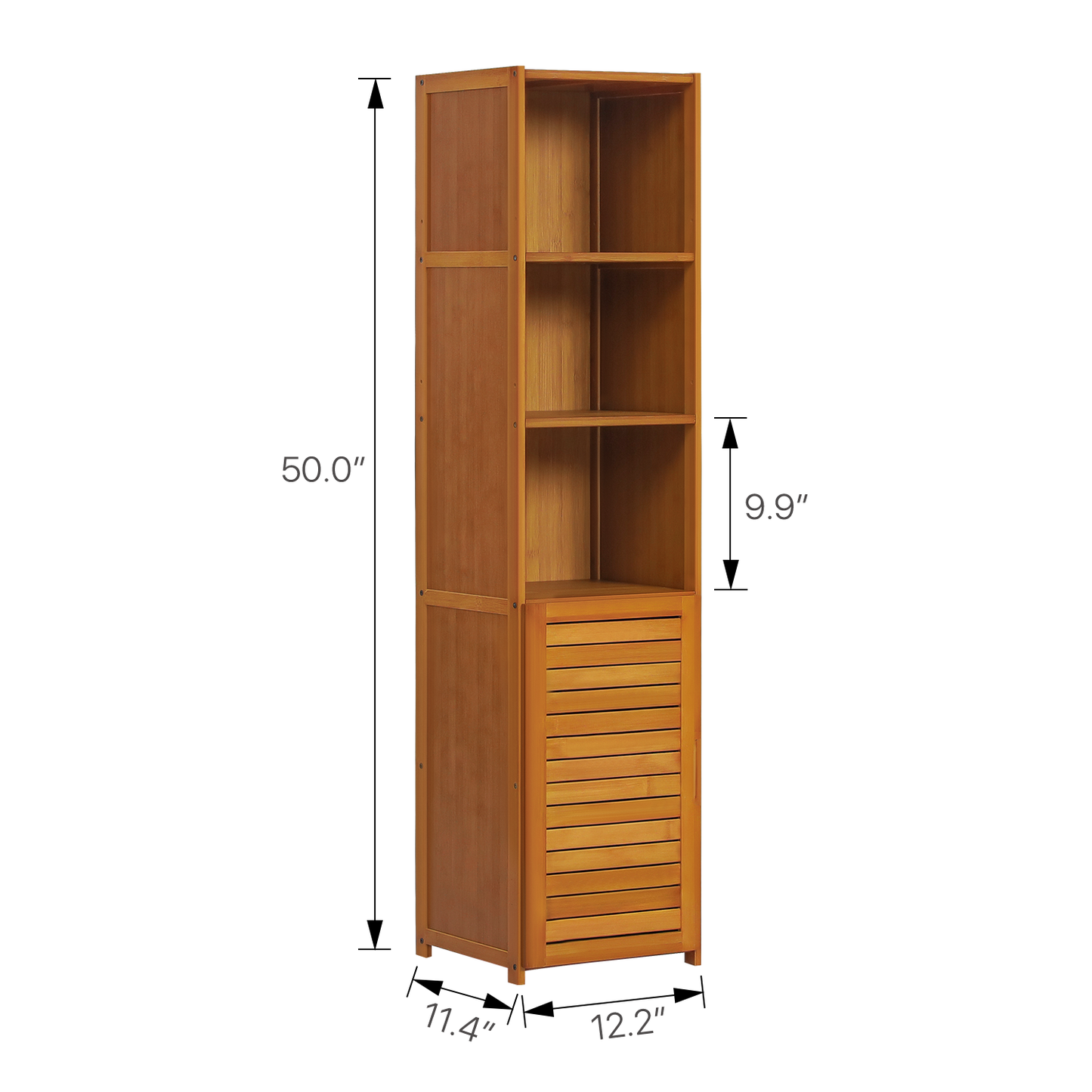 Multi-Functional Storage Organizer - with Louver Panel Cabinet Door at Bottom