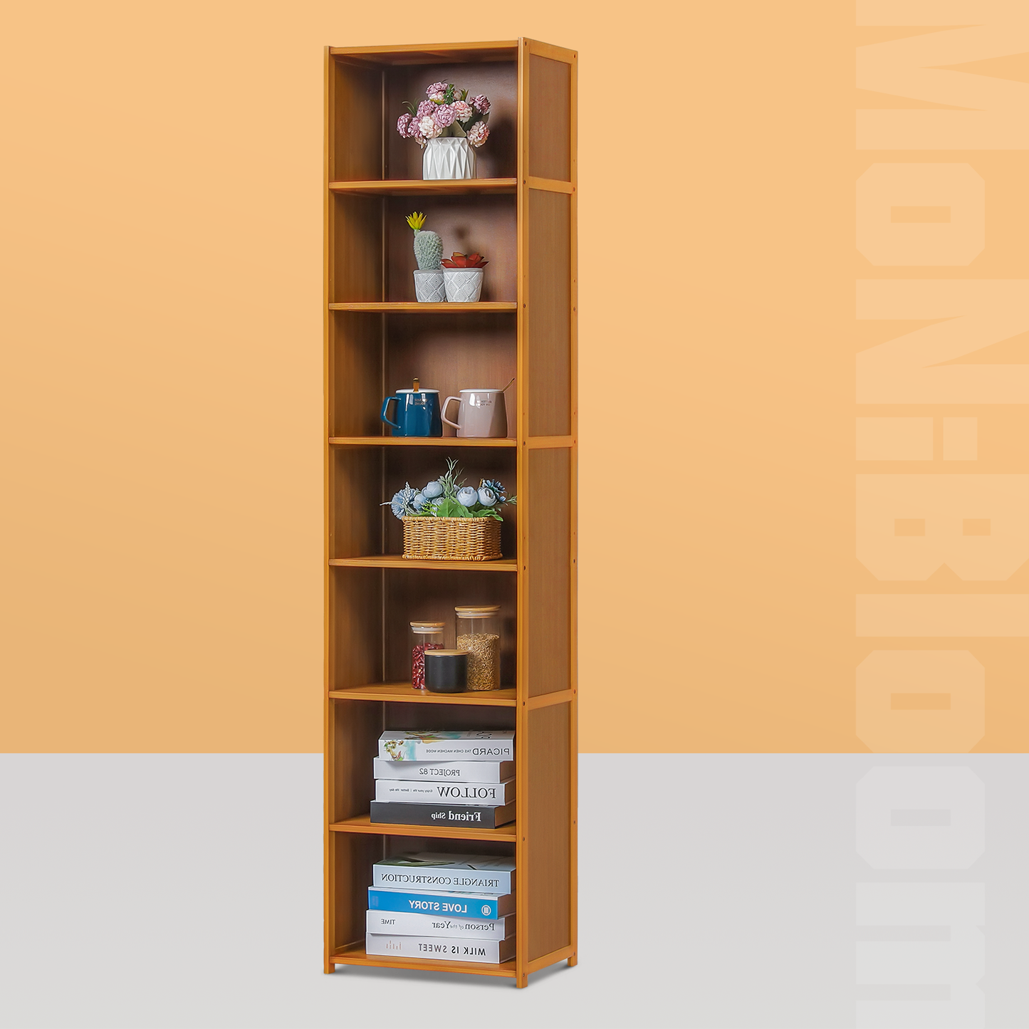 Multi-Functional Storage Organizer Shelf - 7 Tier - Brown