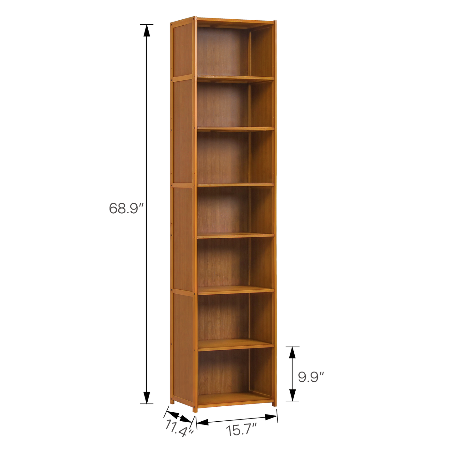 Multi-Functional Storage Organizer Shelf - 7 Tier - Brown