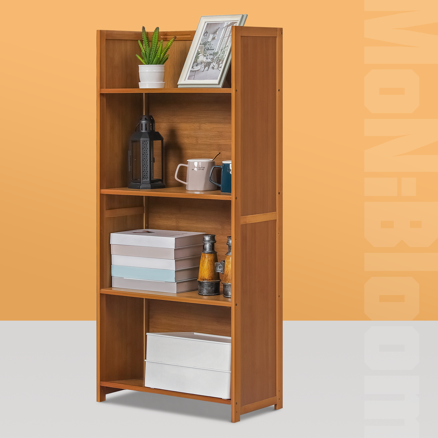 Multi-Functional Storage Organizer Shelf - Open Top - 20" - Brown