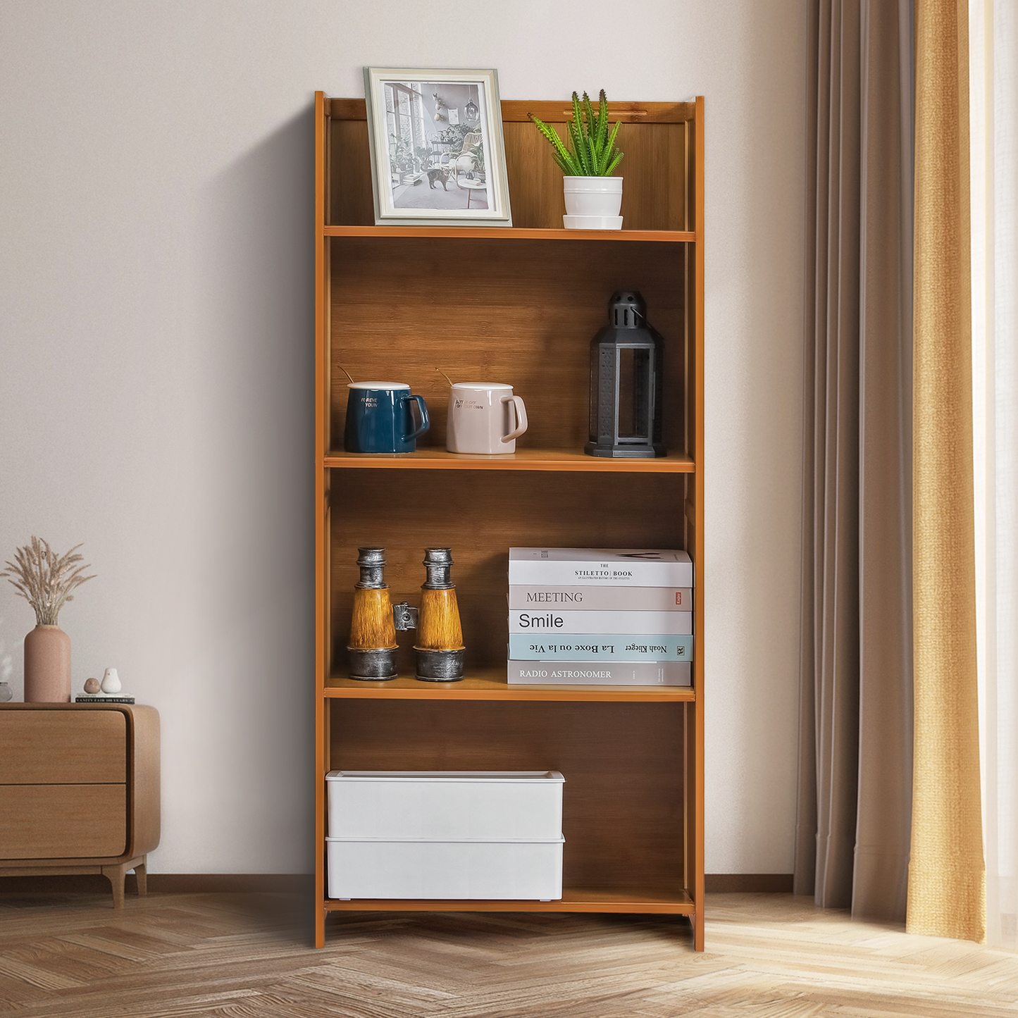 Multi-Functional Storage Organizer Shelf - Open Top - 20" - Brown