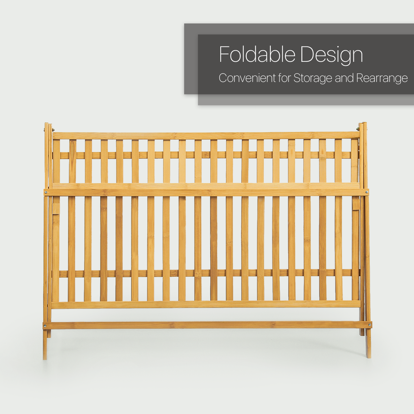 Foldable Flower Plant Rack - A Frame Stand Shelf - 2 Tier - Natural