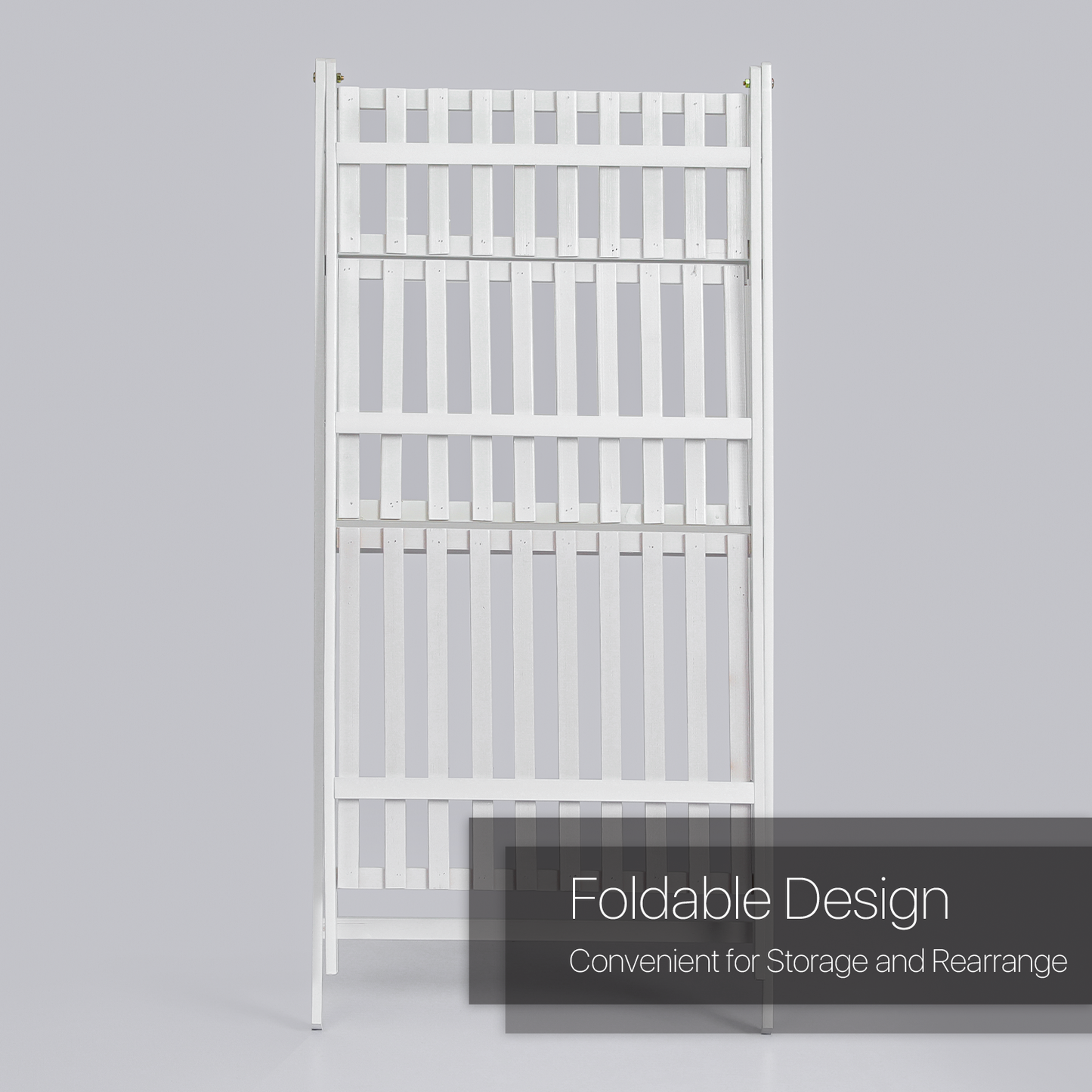 Foldable Flower Plant Rack - A Frame Stand Shelf - 3 Tier - White