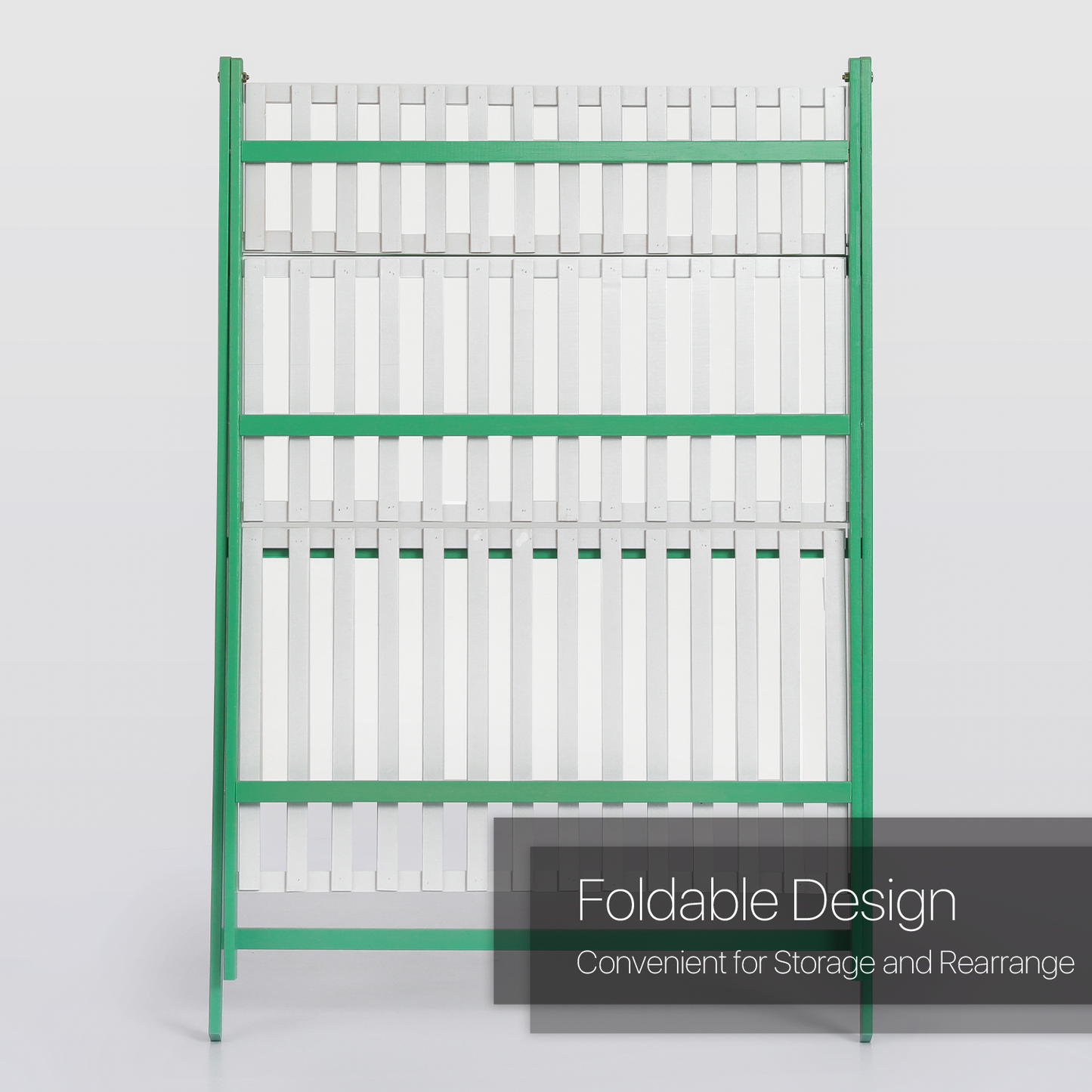Foldable Flower Plant Rack - A Frame Stand Shelf - 3 Tier - Green/White