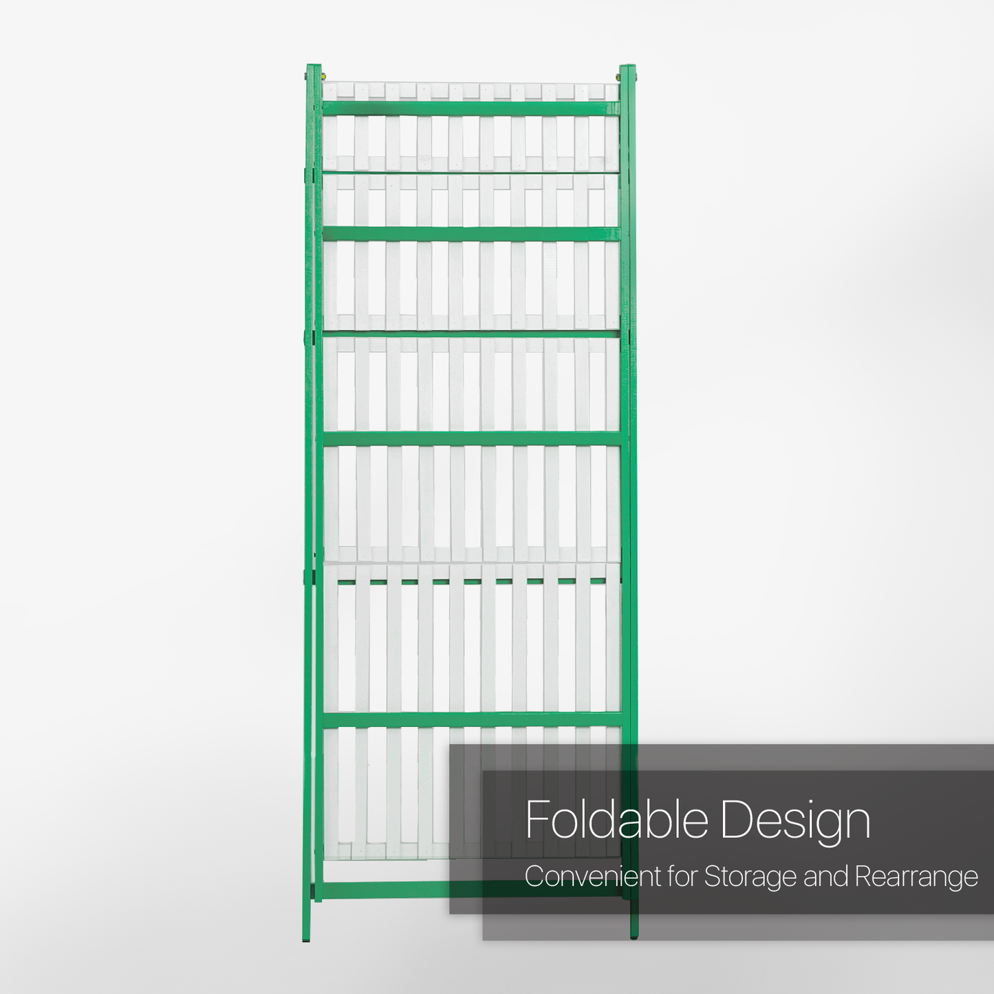 Foldable Flower Plant Rack - A Frame Stand Shelf - 4 Tier - Green/White