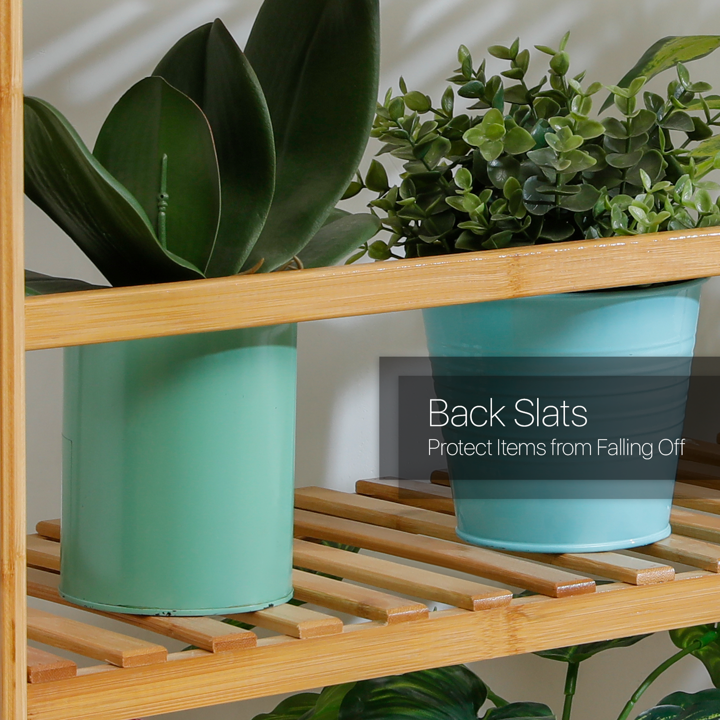 Trapezoid Flower Plant Rack - 3 Tier - Natural