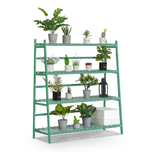 Trapezoid Flower Plant Rack - 3 Tier - Green
