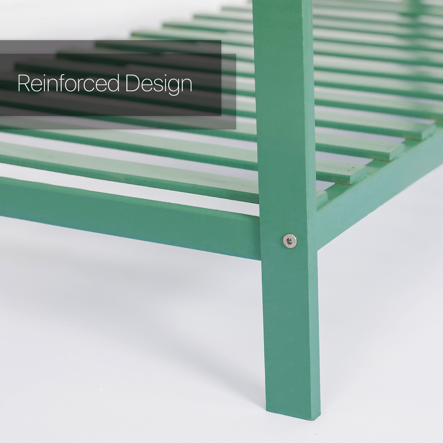 Trapezoid Flower Plant Rack - 4 Tier - Green