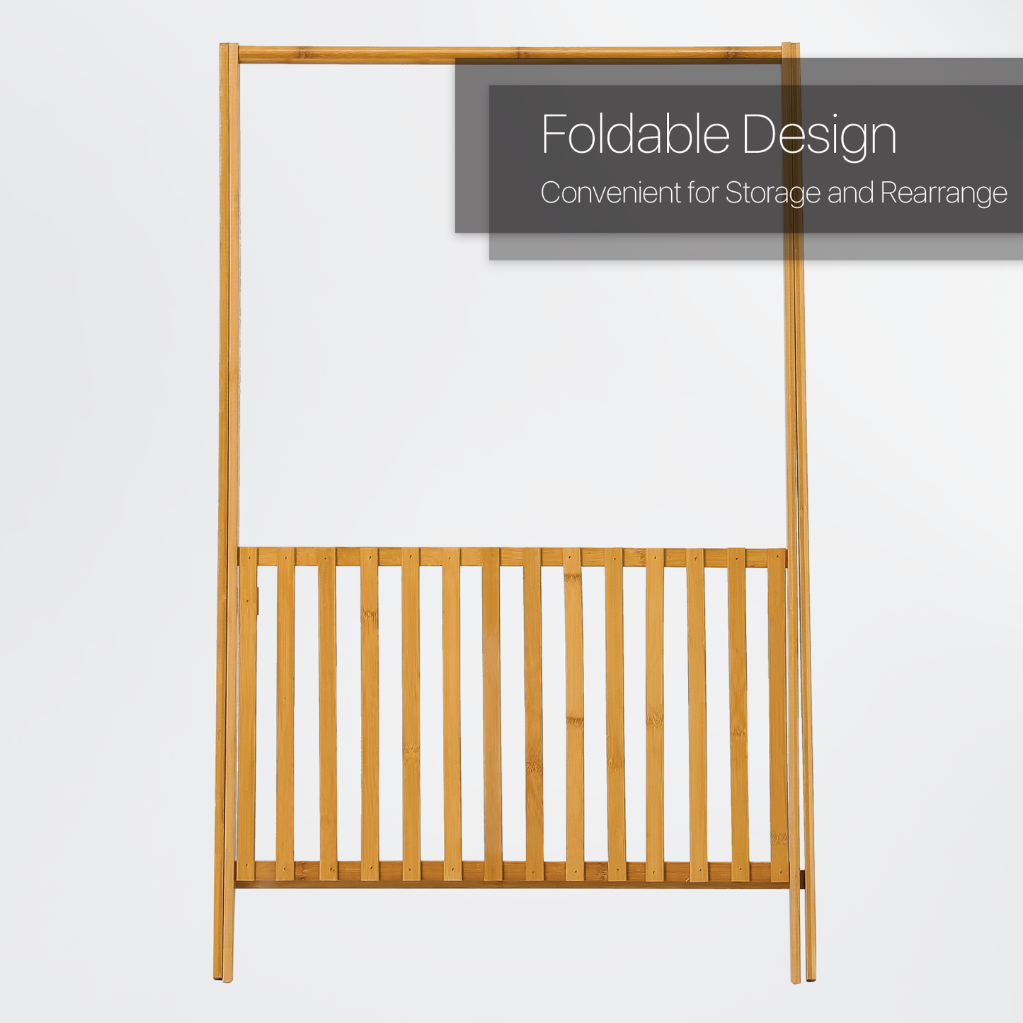Portable Flower Plant Rack - A Frame Stand Shelf - 27" - Natural