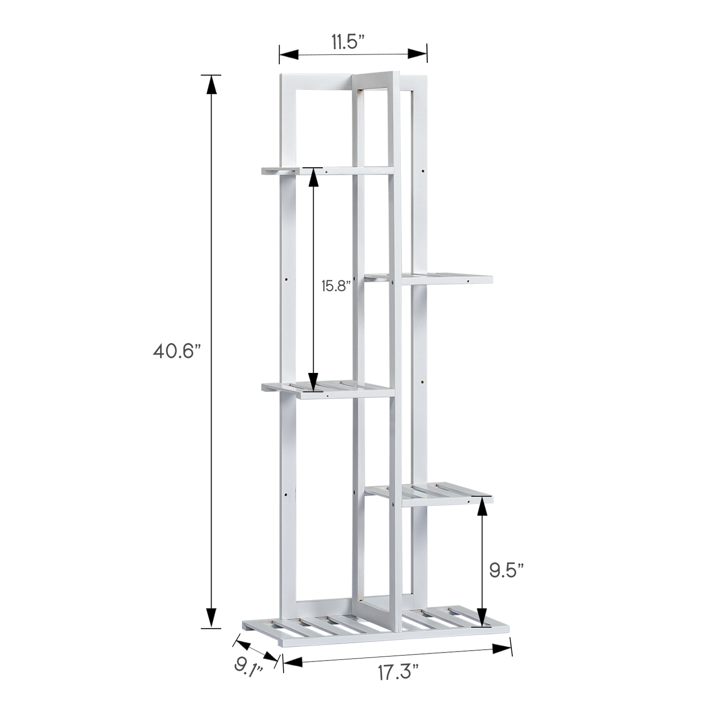Freestanding Flower Display Rack - 18" - White
