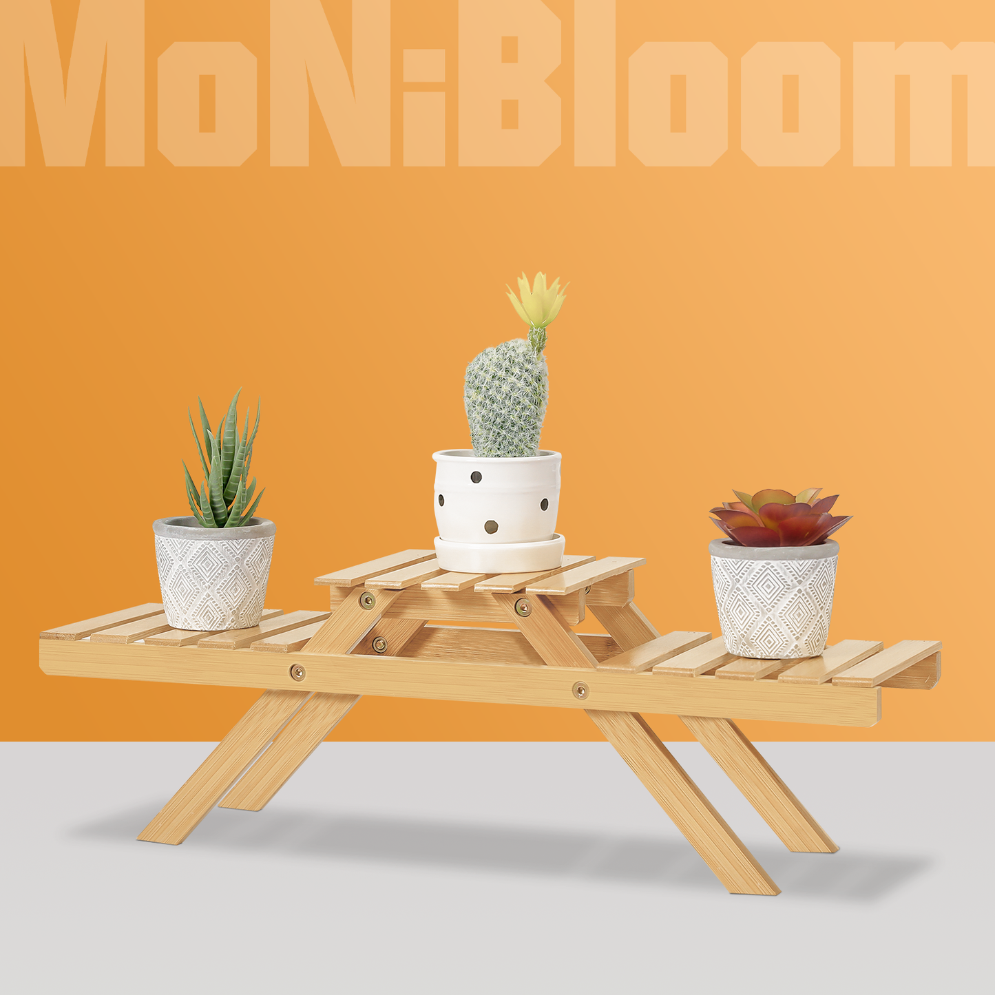 Desktop Plant Stand Display Shelf - 21" - Natural