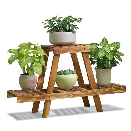 Garden Flower Plant Display Shelf - "A" Scale Style - Carbonized