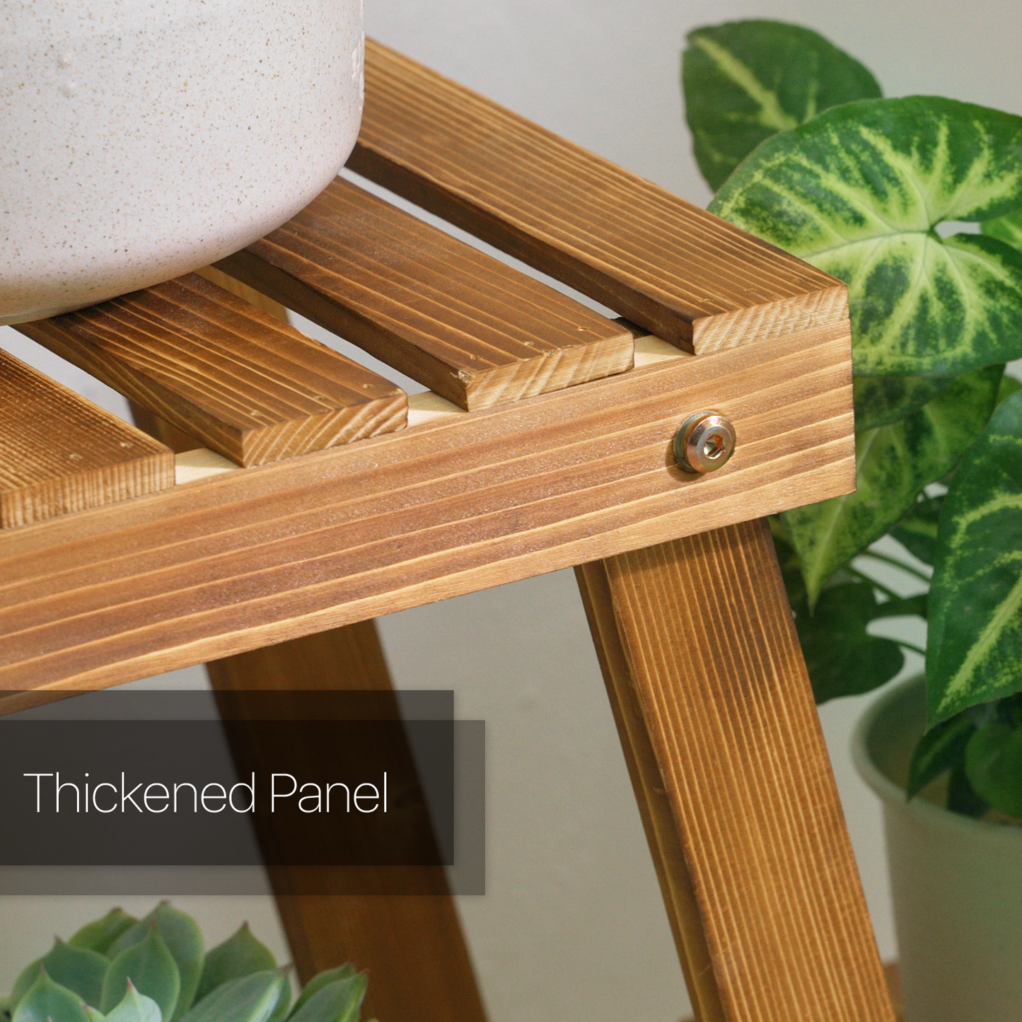 Garden Flower Plant Display Shelf - "A" Scale Style - Carbonized