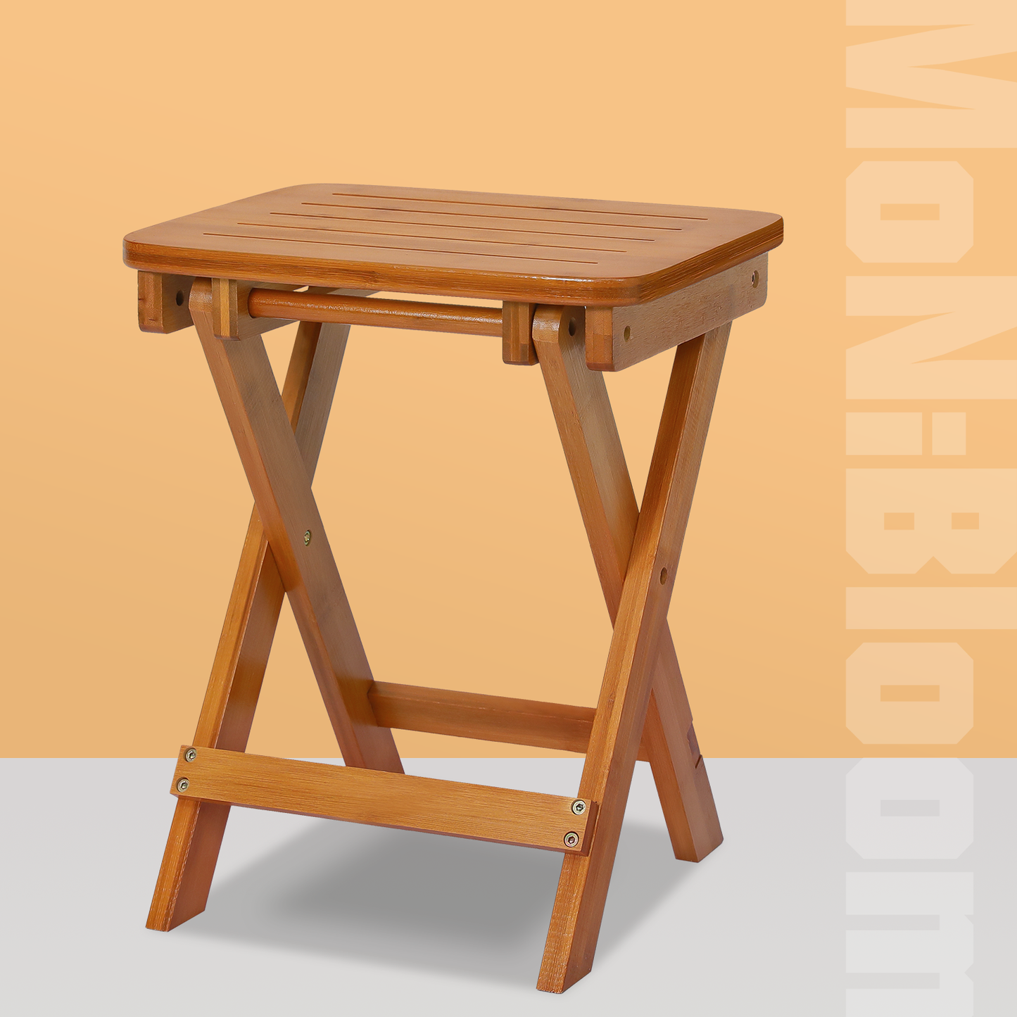 Foldable Step Stool Foot Rest - Brown