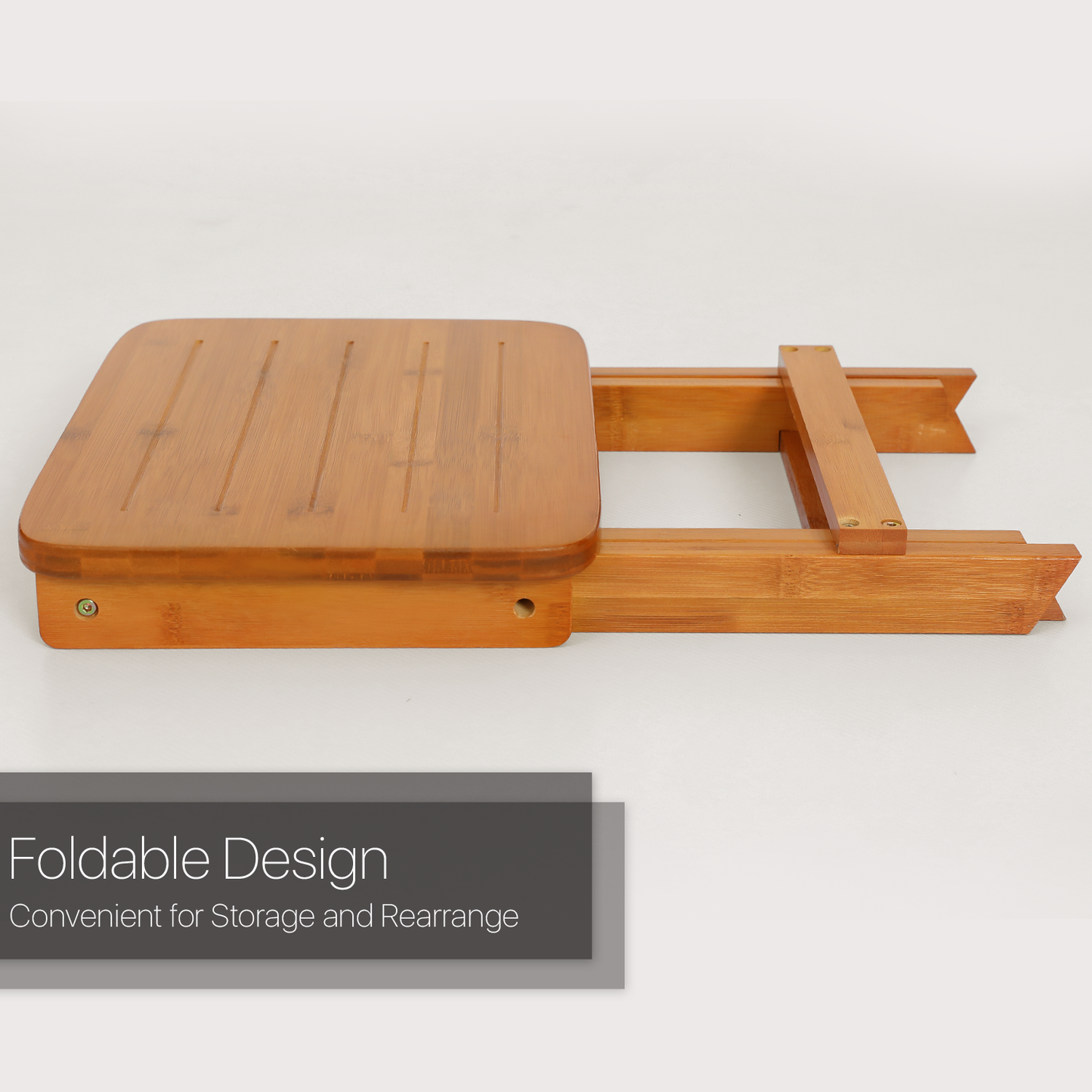 Foldable Step Stool Foot Rest - Brown
