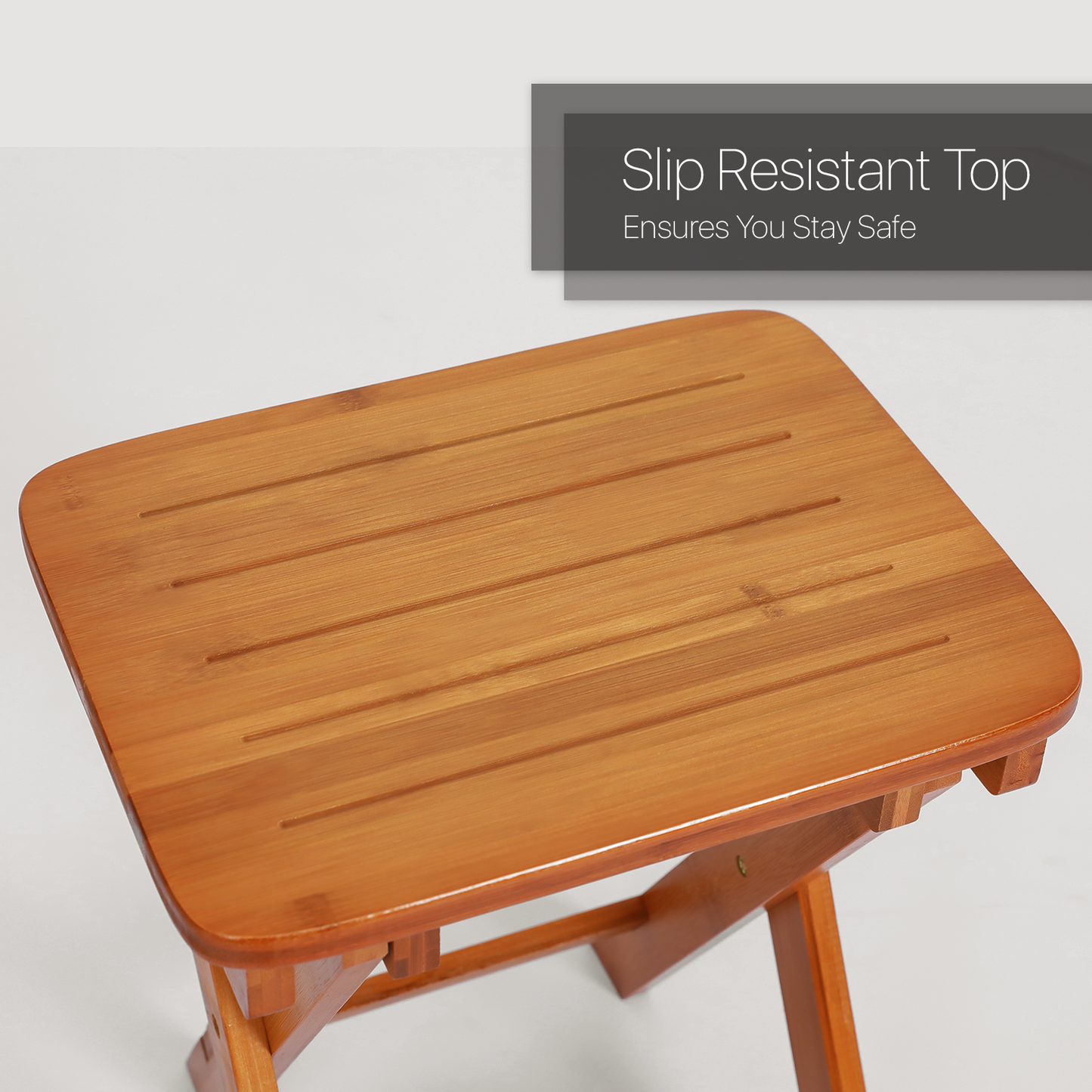 Foldable Step Stool Foot Rest - Brown