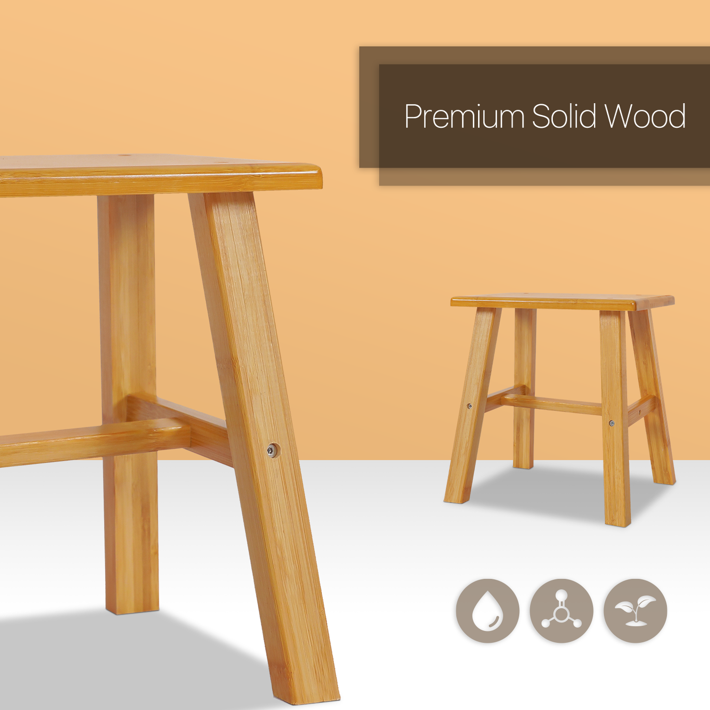 Simple Stool Foot Rest - Rectangle - Natural
