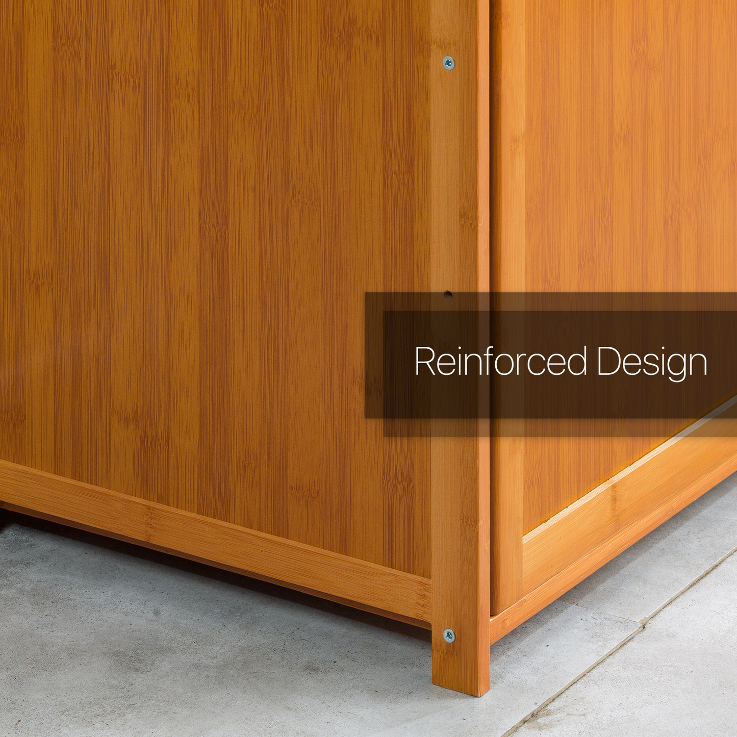 Freestanding Kitchen Cupboard - Bottom Storage Sideboard - 4 Tier - Natural