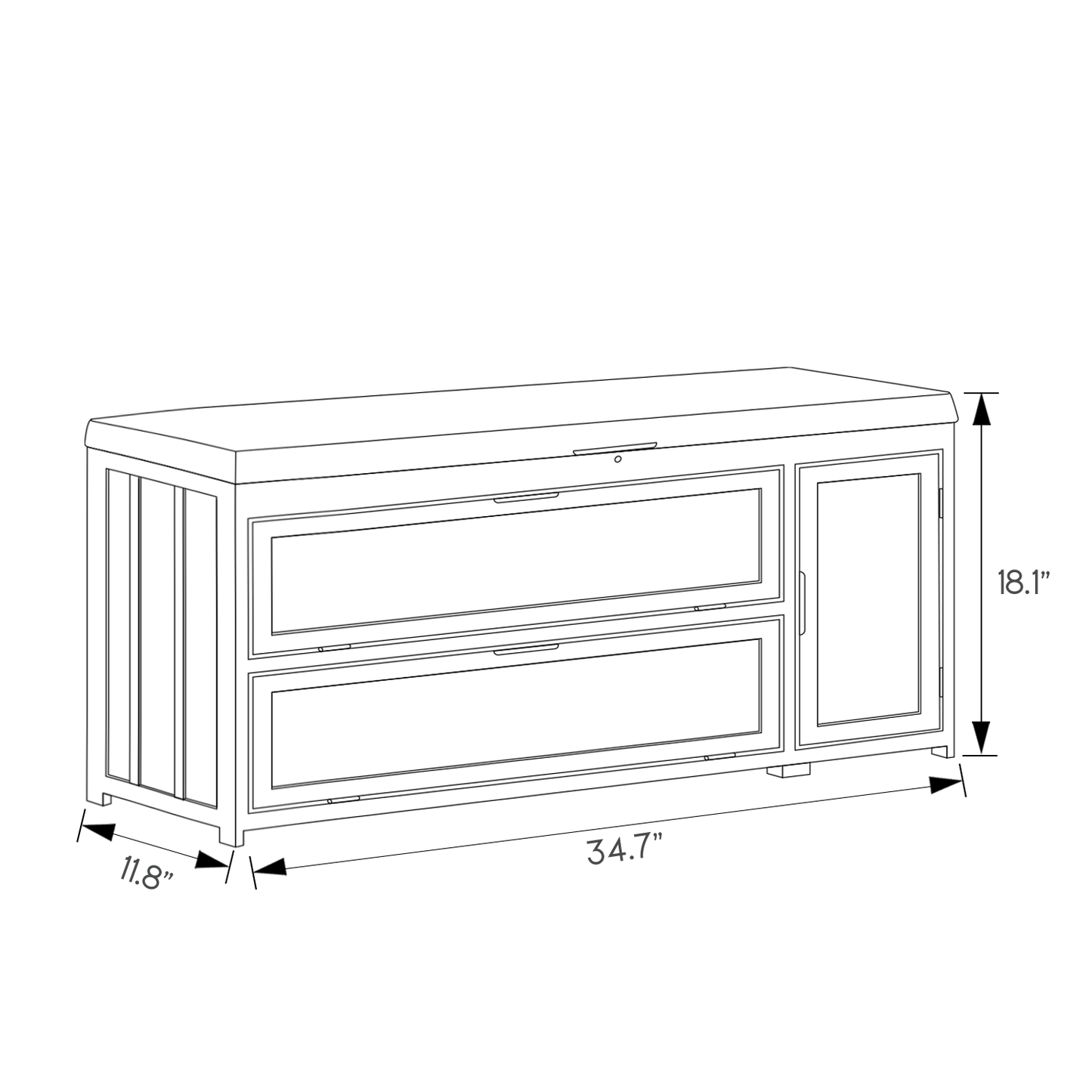 Shoe Rack Organizer Cabinet - Changing Bench - with Upholstered Flip-Open Storage & Drop Down Door - with Boots Compartment - 2 Tier - Brown