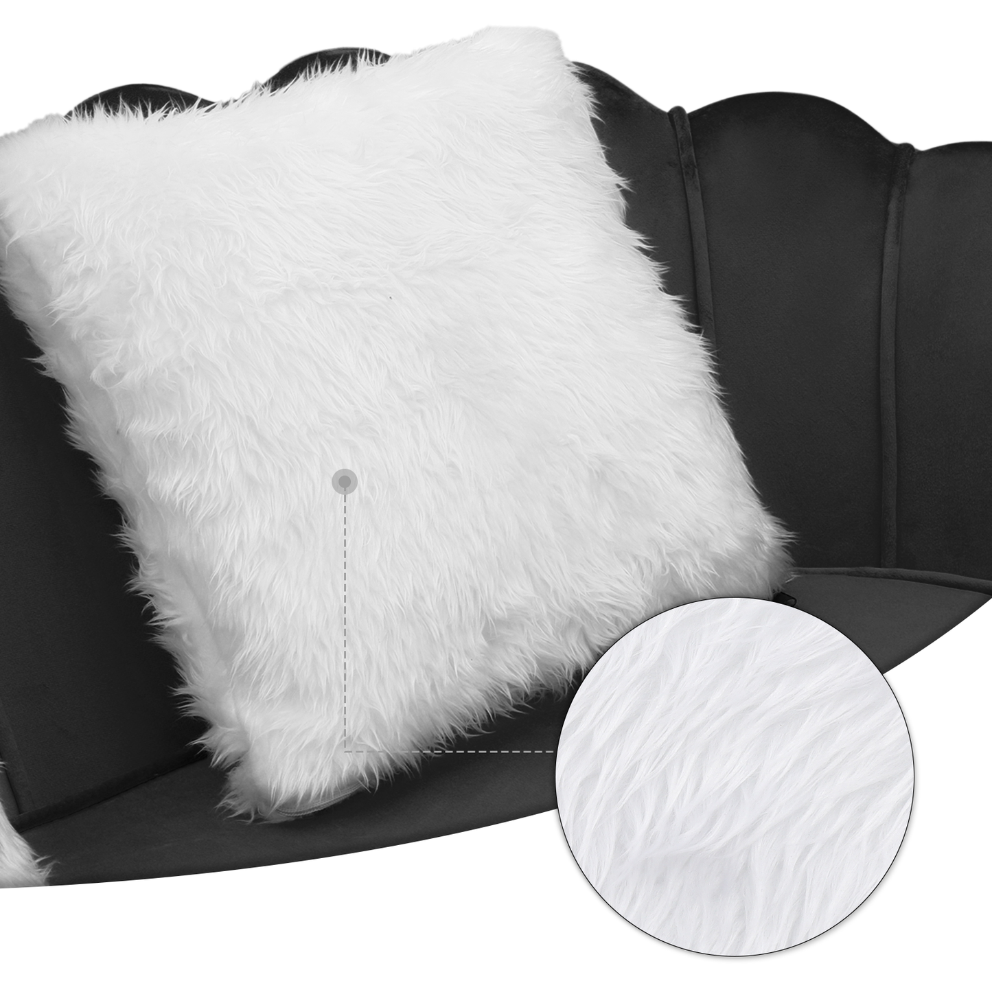 52" Velvet Tufted Upholstered Sofa Couch - Love Seat w/2 Pillows