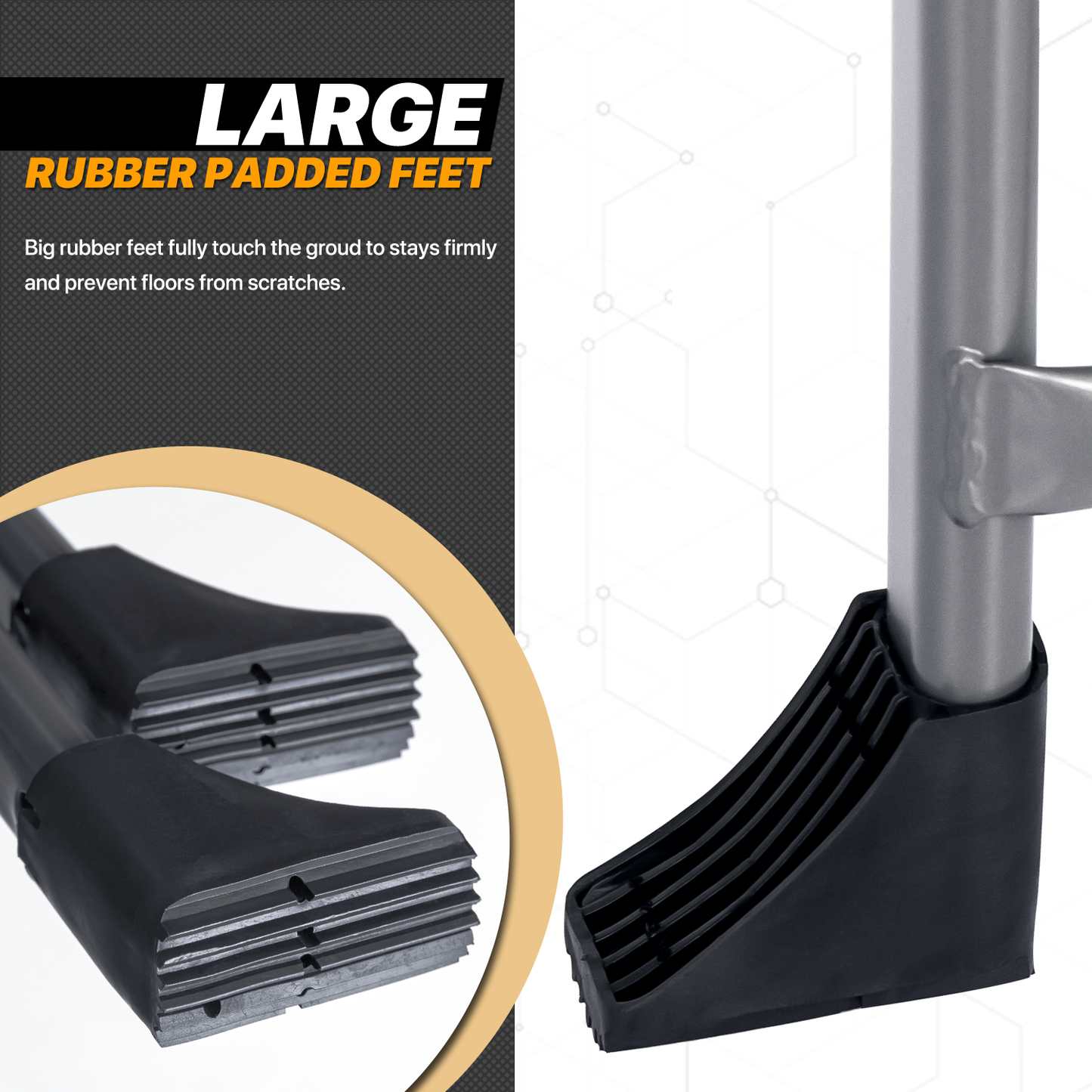 Tool Holder Handle Folding Step Ladder w/Tool Tray - 3 Steps 4.43 ft/53.1", Black