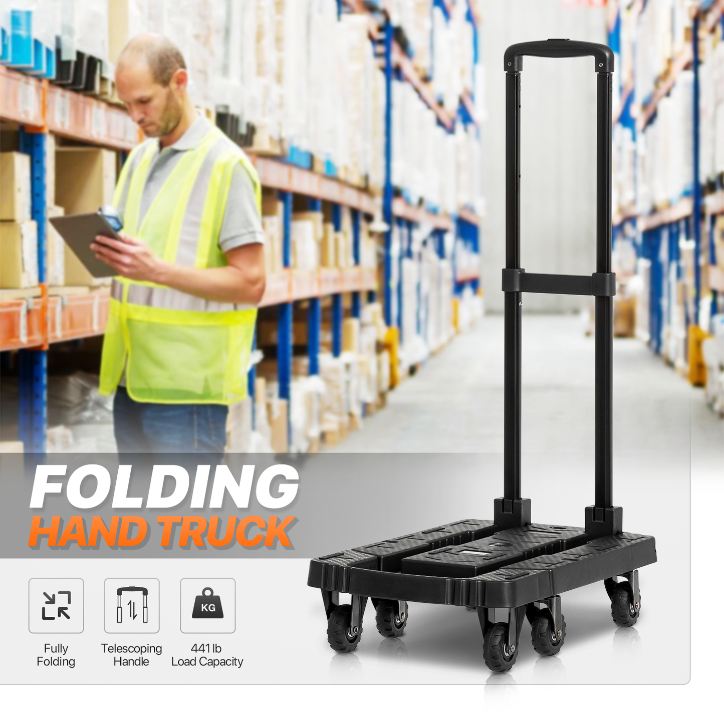 6-Wheeled Folding Trolley
