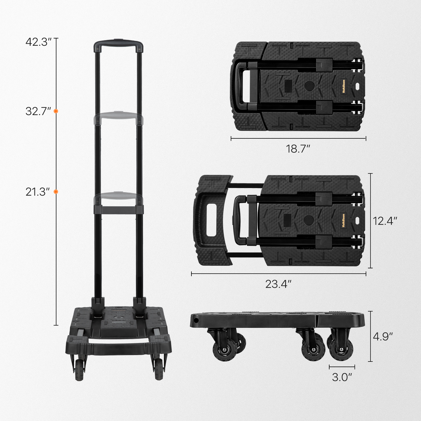 6-Wheeled Folding Trolley