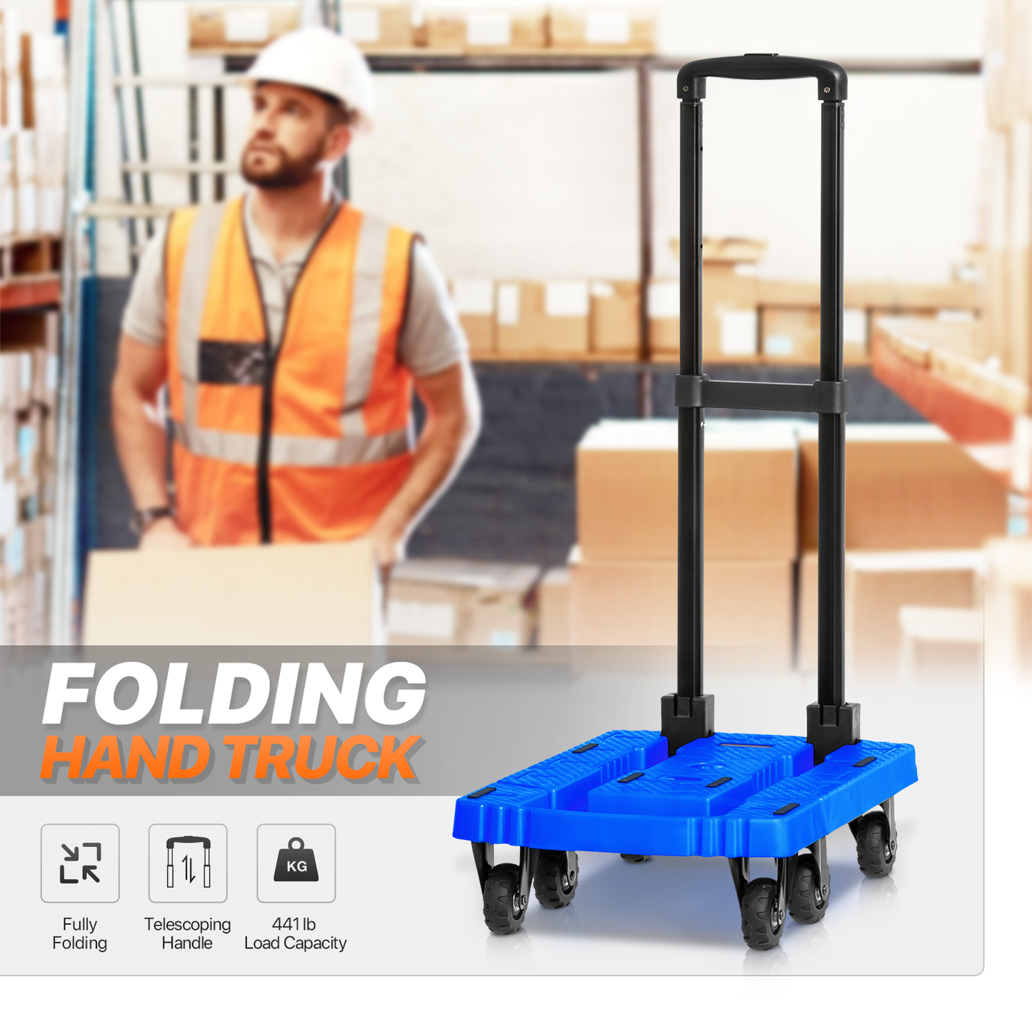 6-Wheeled Folding Trolley