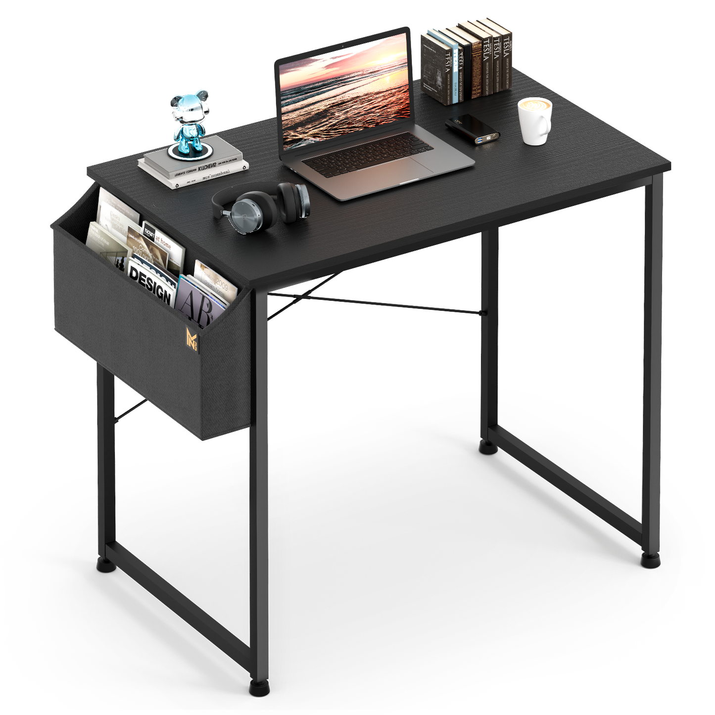 Black Willow Wood Computer Desk (Various sizes) - with Storage Bag