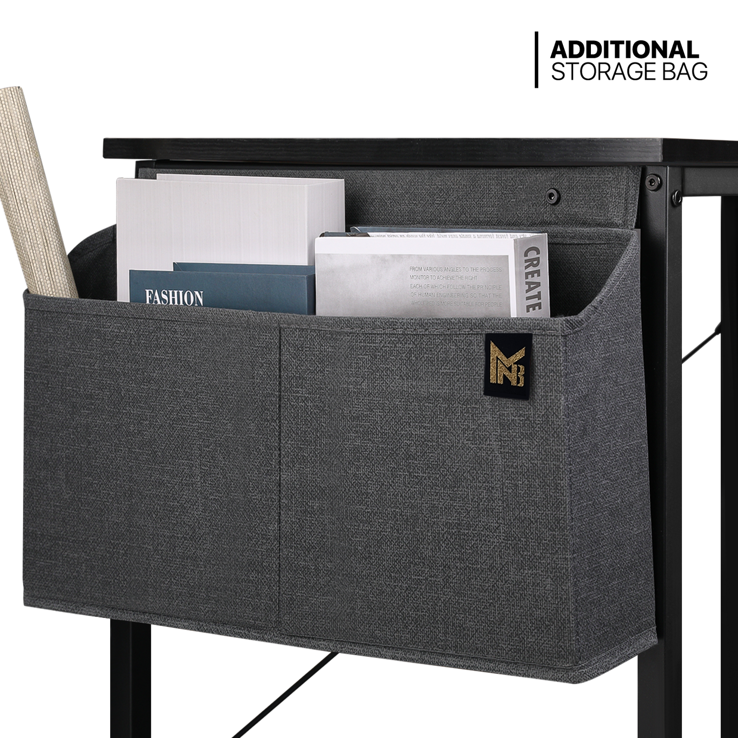 Black Willow Wood Computer Desk (Various sizes) - with Storage Bag