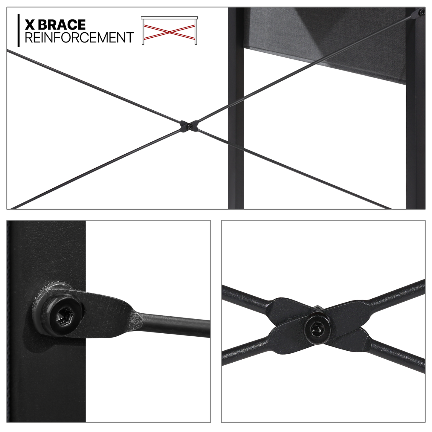 Black Willow Wood Computer Desk (Various sizes) - with Storage Bag